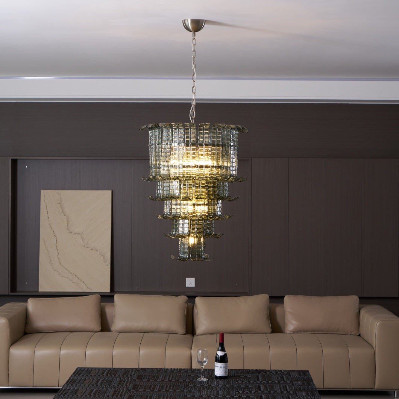 Aurora Chandelier Cascade Murano Glass Tiered Vintage