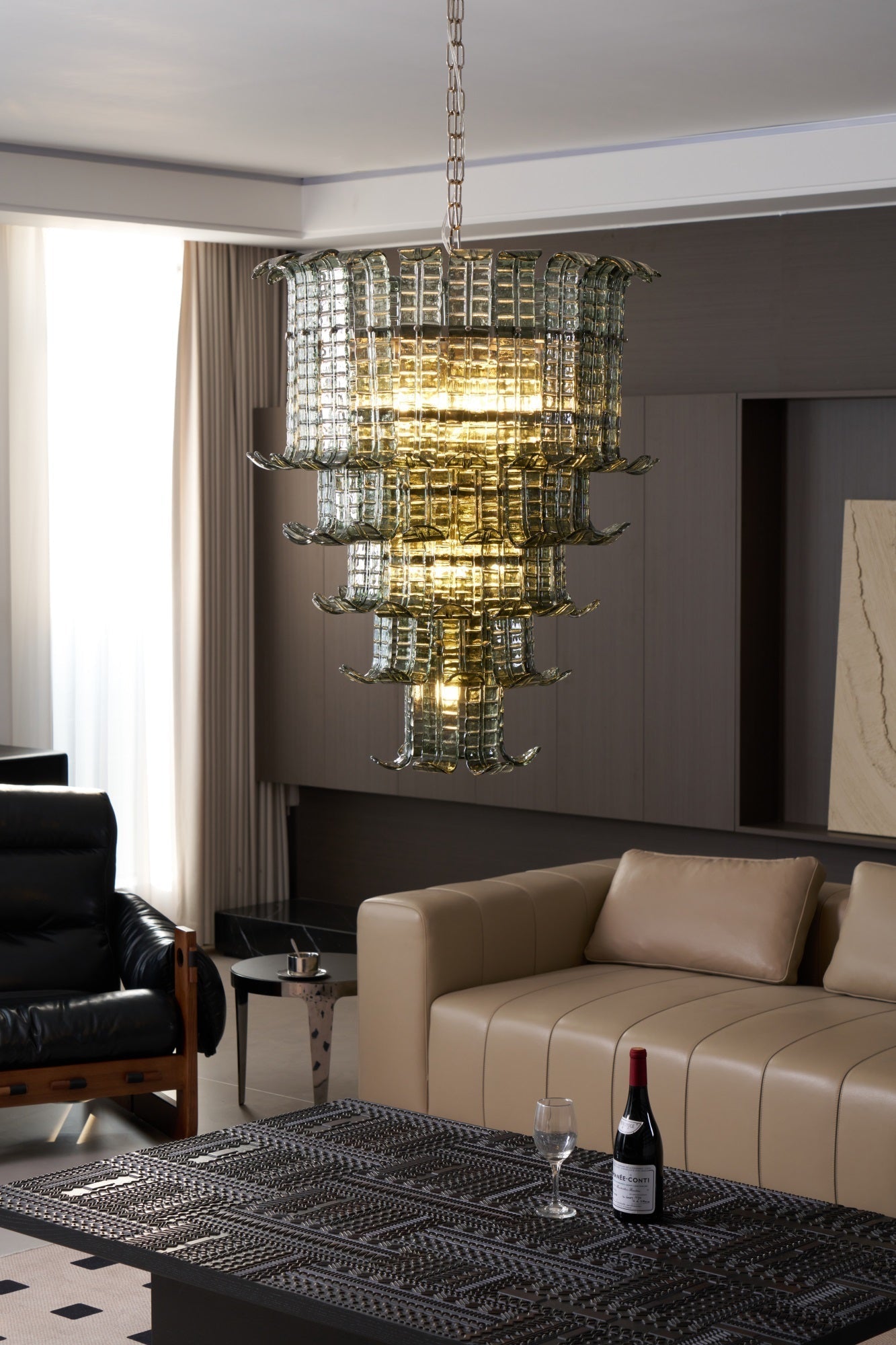 Aurora Chandelier Cascade Murano Glass Tiered Vintage