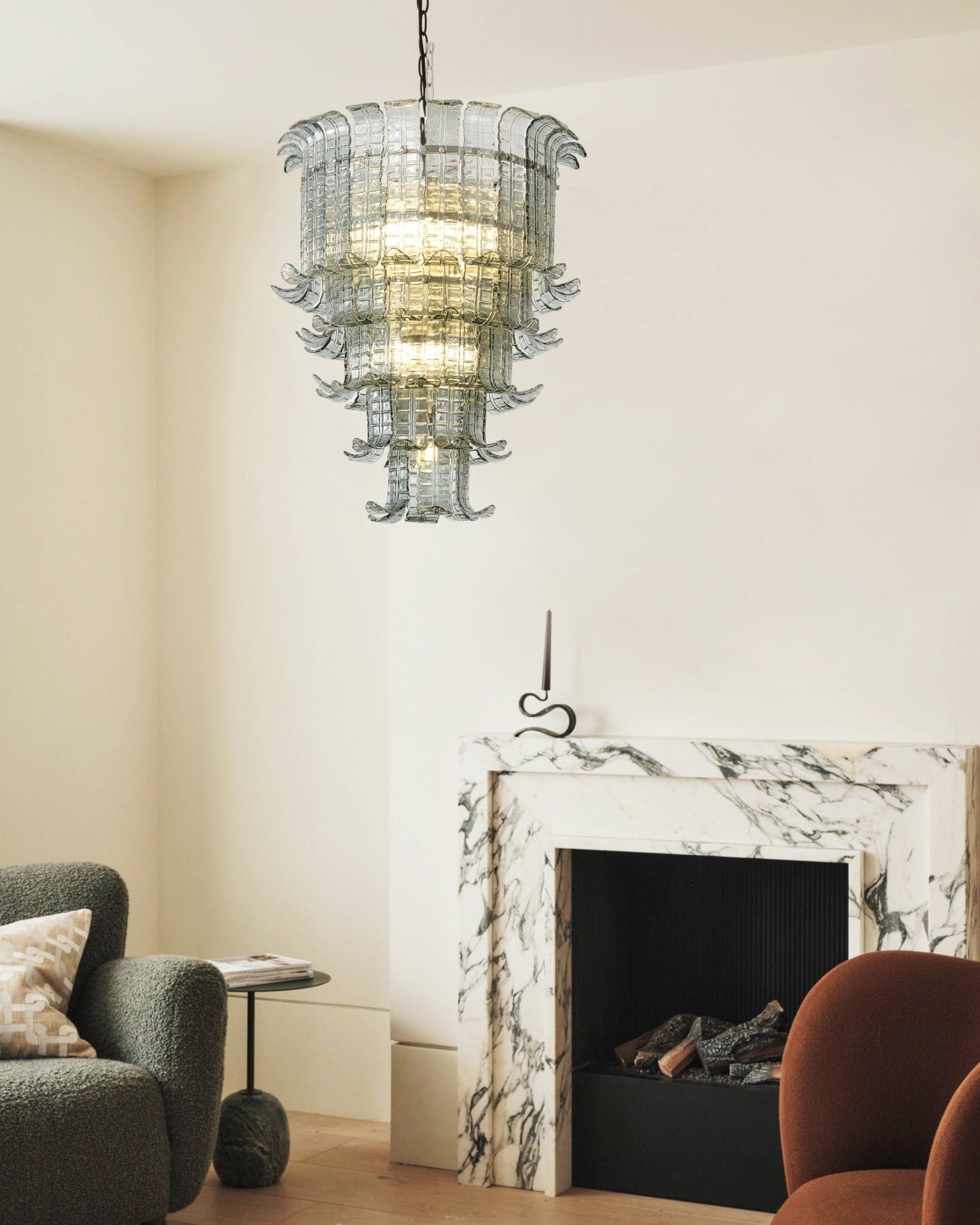 Aurora Chandelier Cascade Murano Glass Tiered Vintage