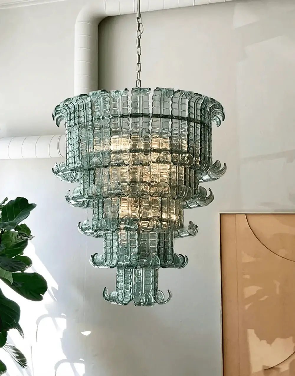 Aurora Chandelier Cascade Murano Glass Tiered Vintage