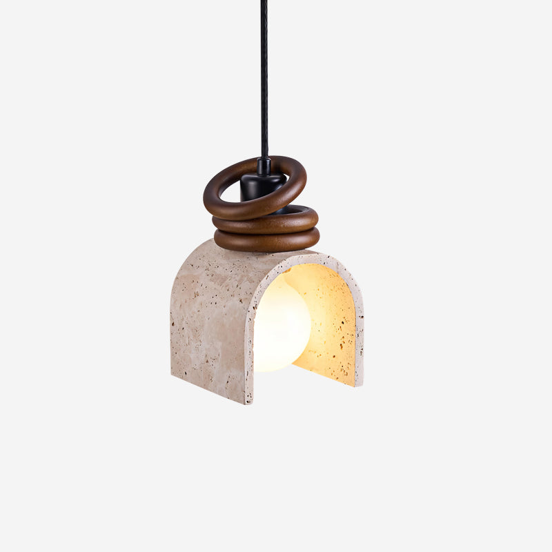 Ritta Pendant Light Travertine Arched - Neutralighting