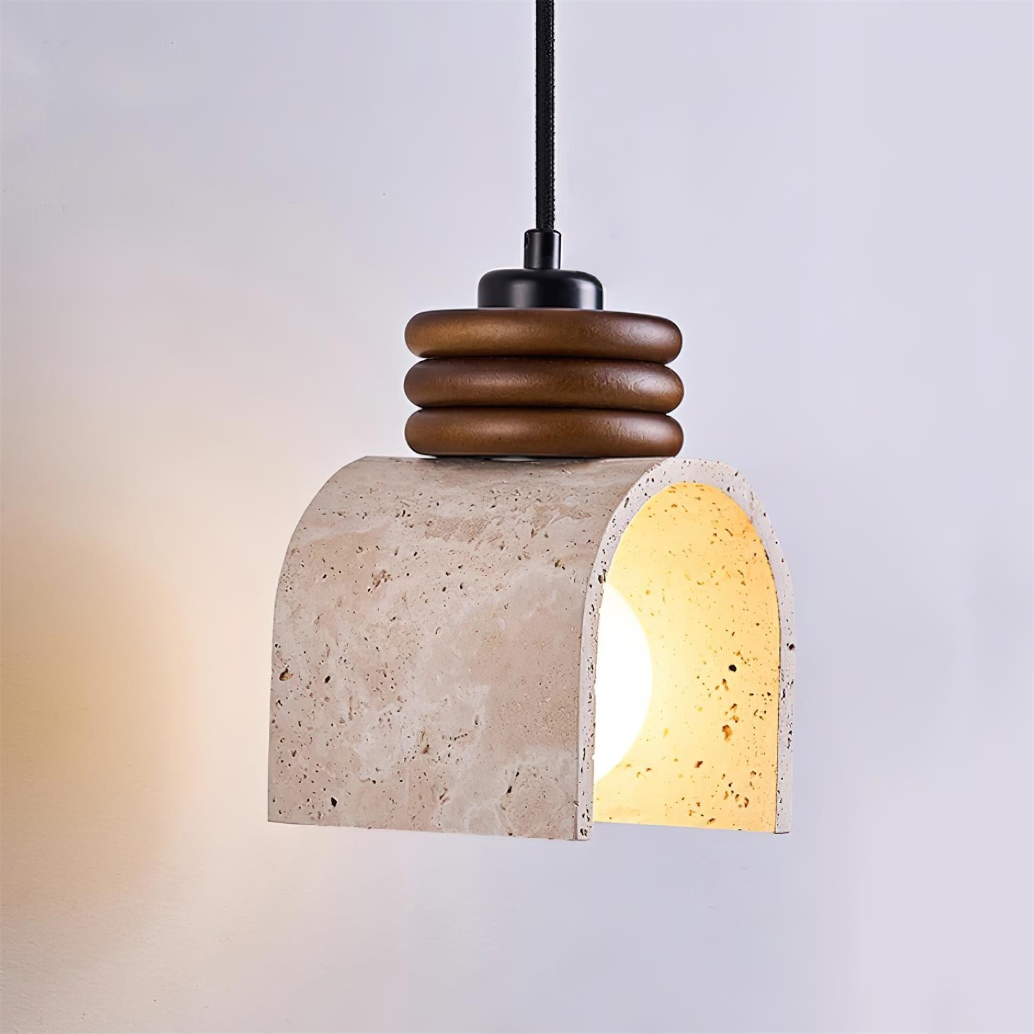Ritta Pendant Light Travertine Arched - Neutralighting