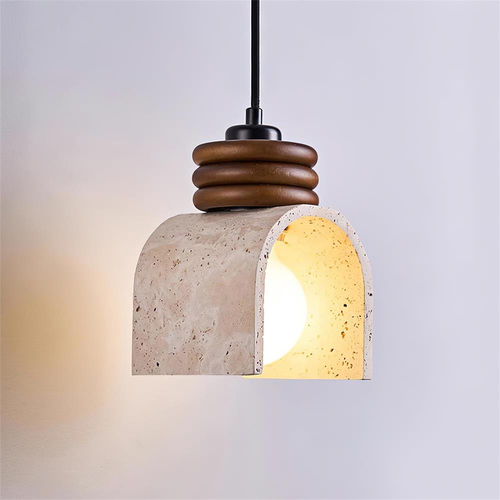 Ritta Pendant Light Travertine Arched - Neutralighting