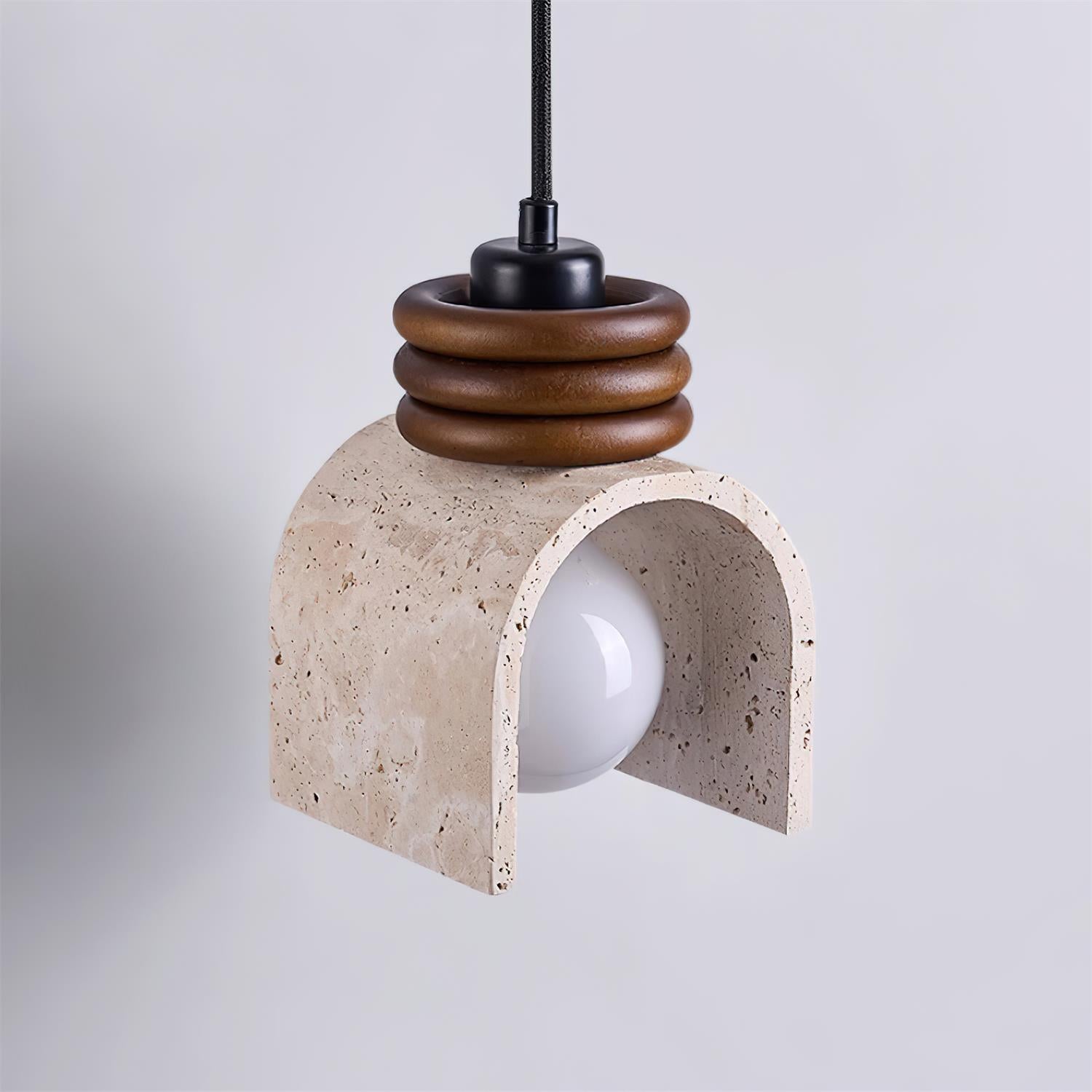 Ritta Pendant Light Travertine Arched - Neutralighting