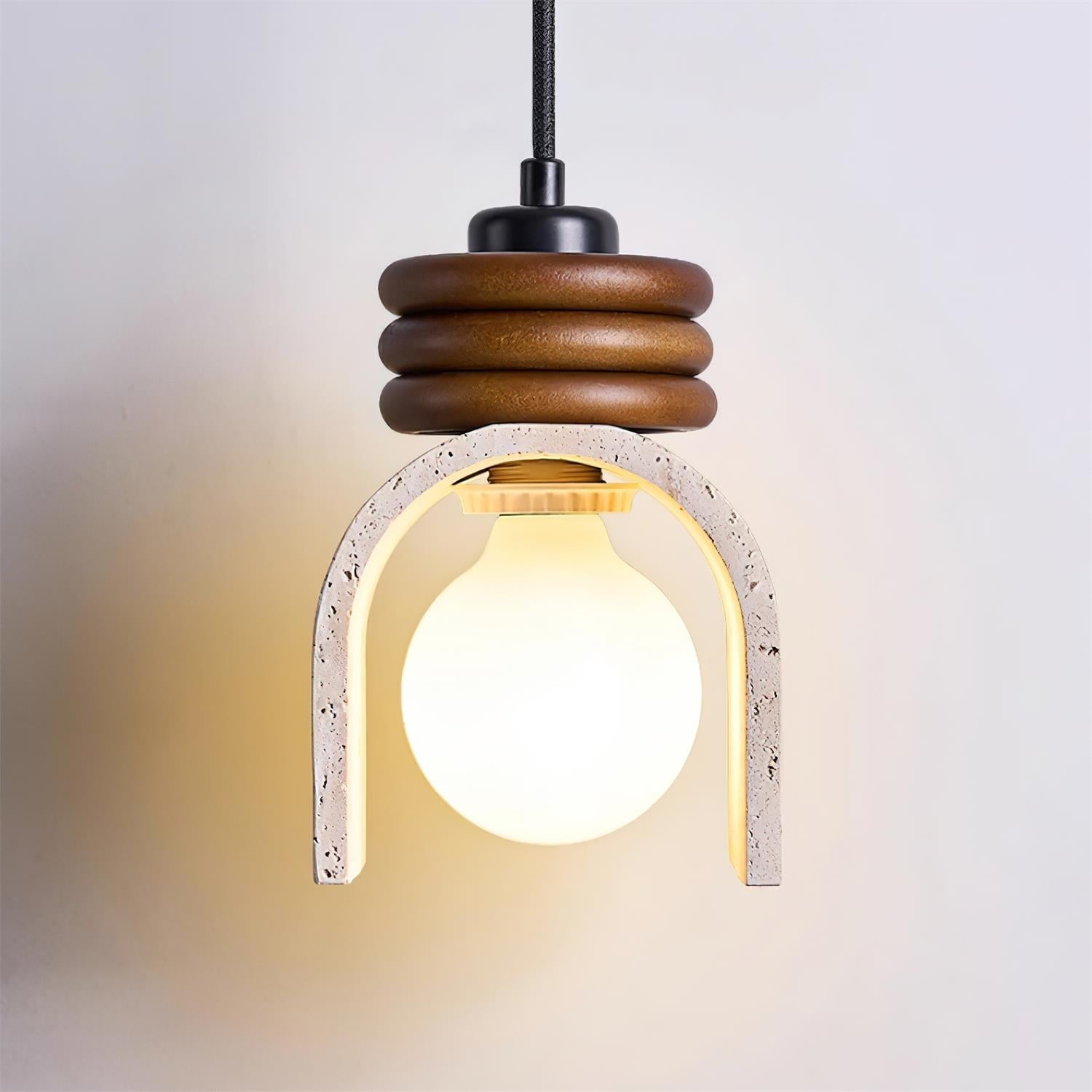 Ritta Pendant Light Travertine Arched - Neutralighting
