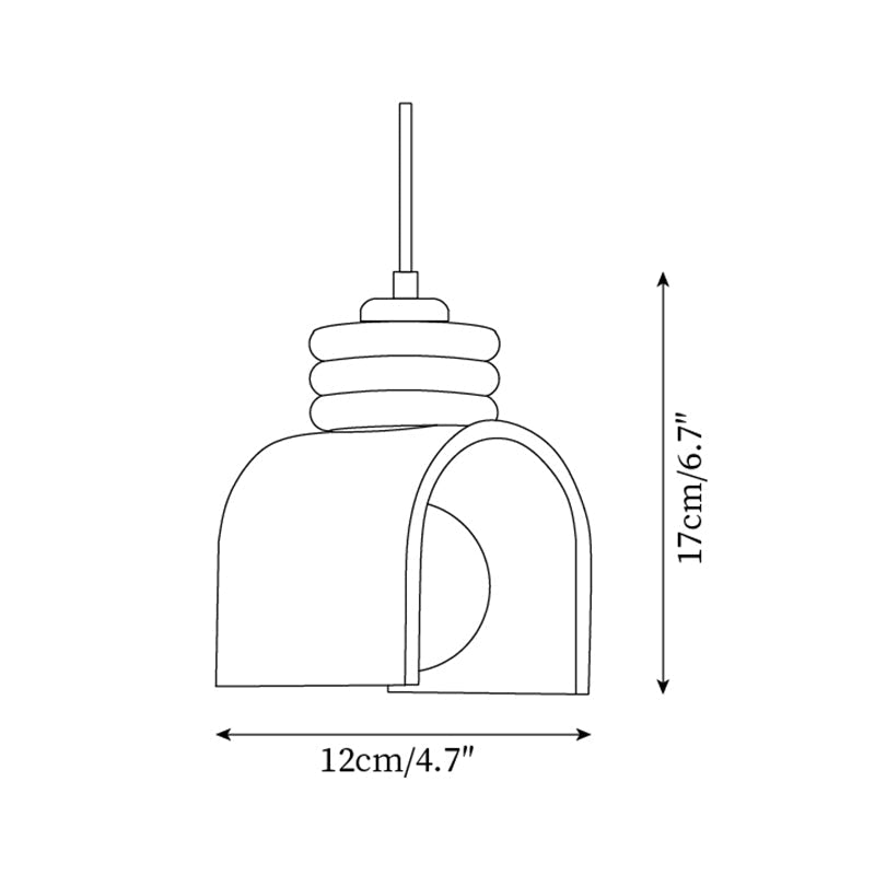 Ritta Pendant Light Travertine Arched - Neutralighting