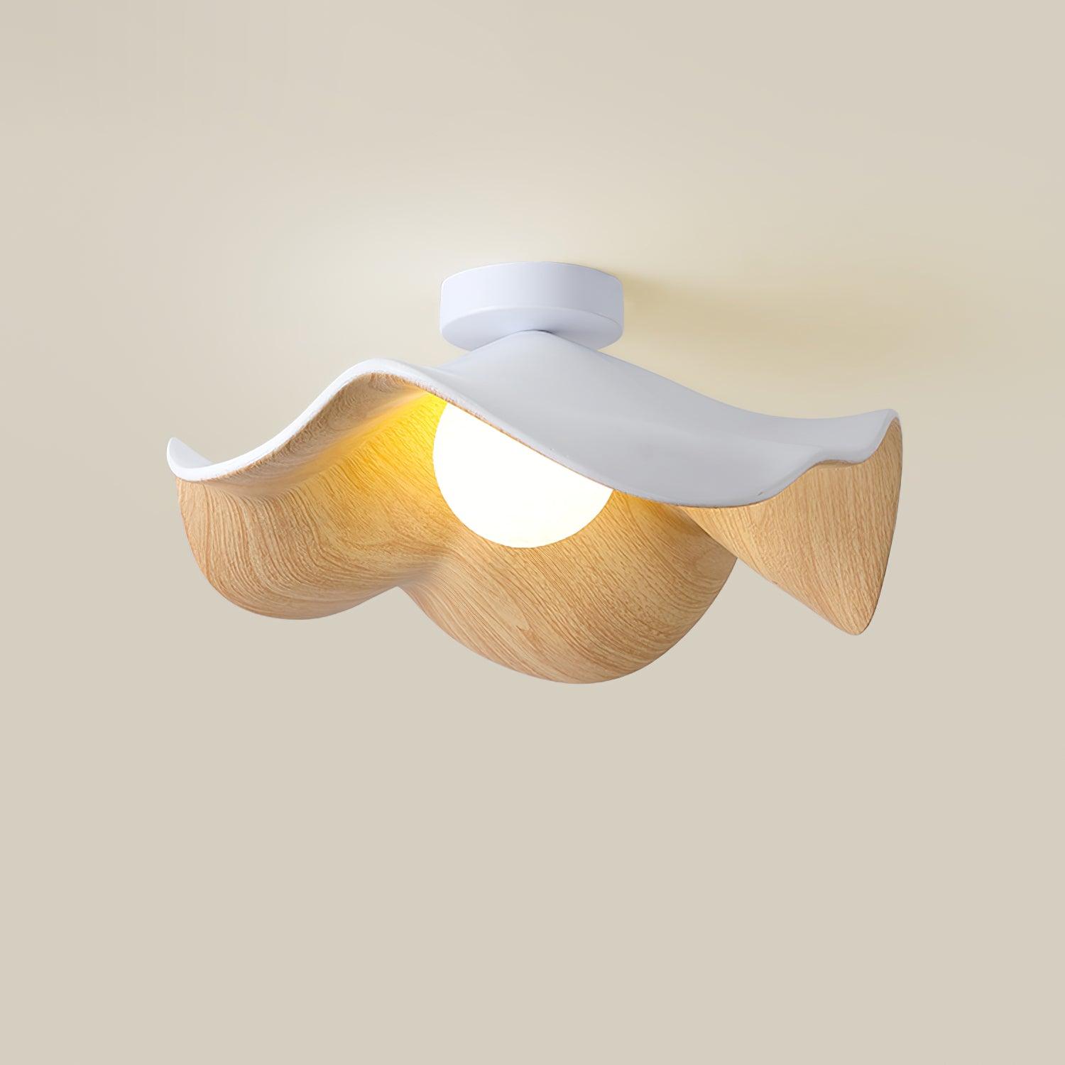 Lanoe Ceiling Light Wood Black&White - Neutralighting