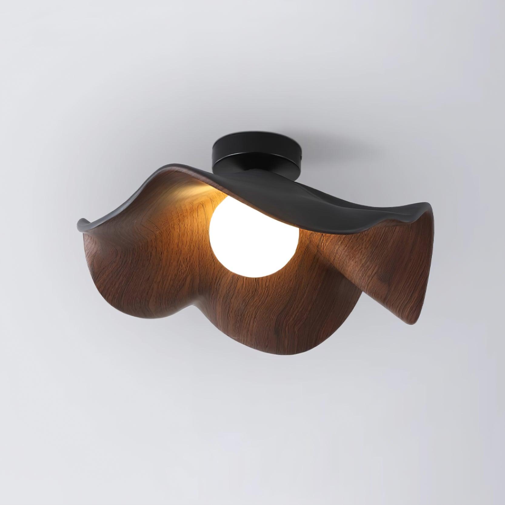 Lanoe Ceiling Light Wood Black&White - Neutralighting