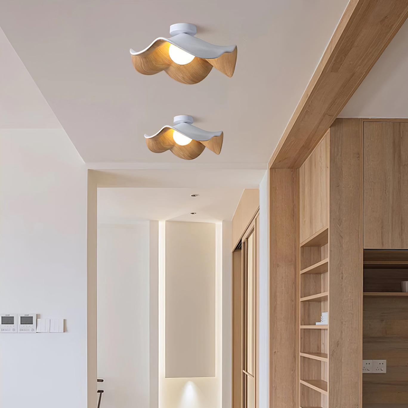 Lanoe Ceiling Light Wood Black&White - Neutralighting