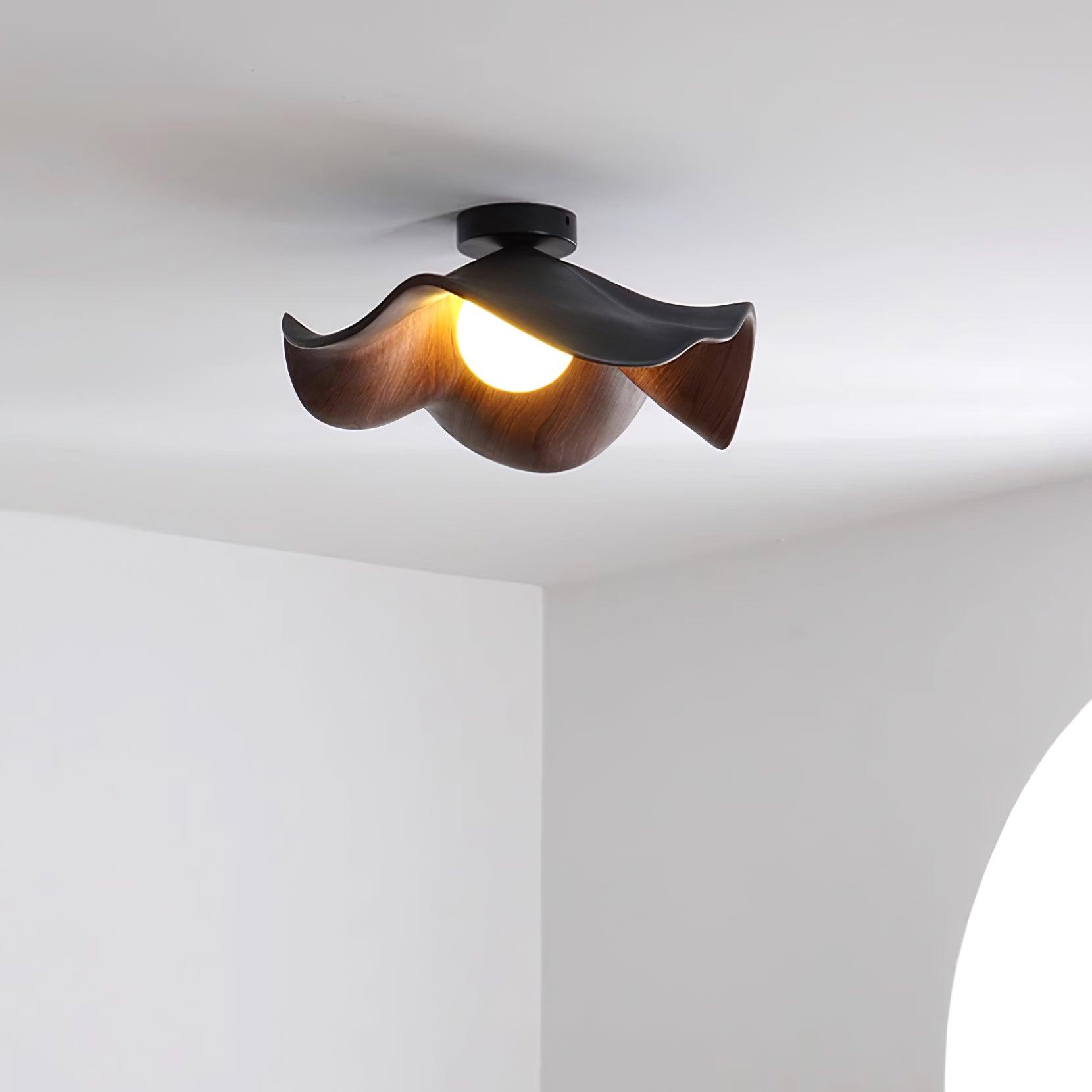 Lanoe Ceiling Light Wood Black&White - Neutralighting