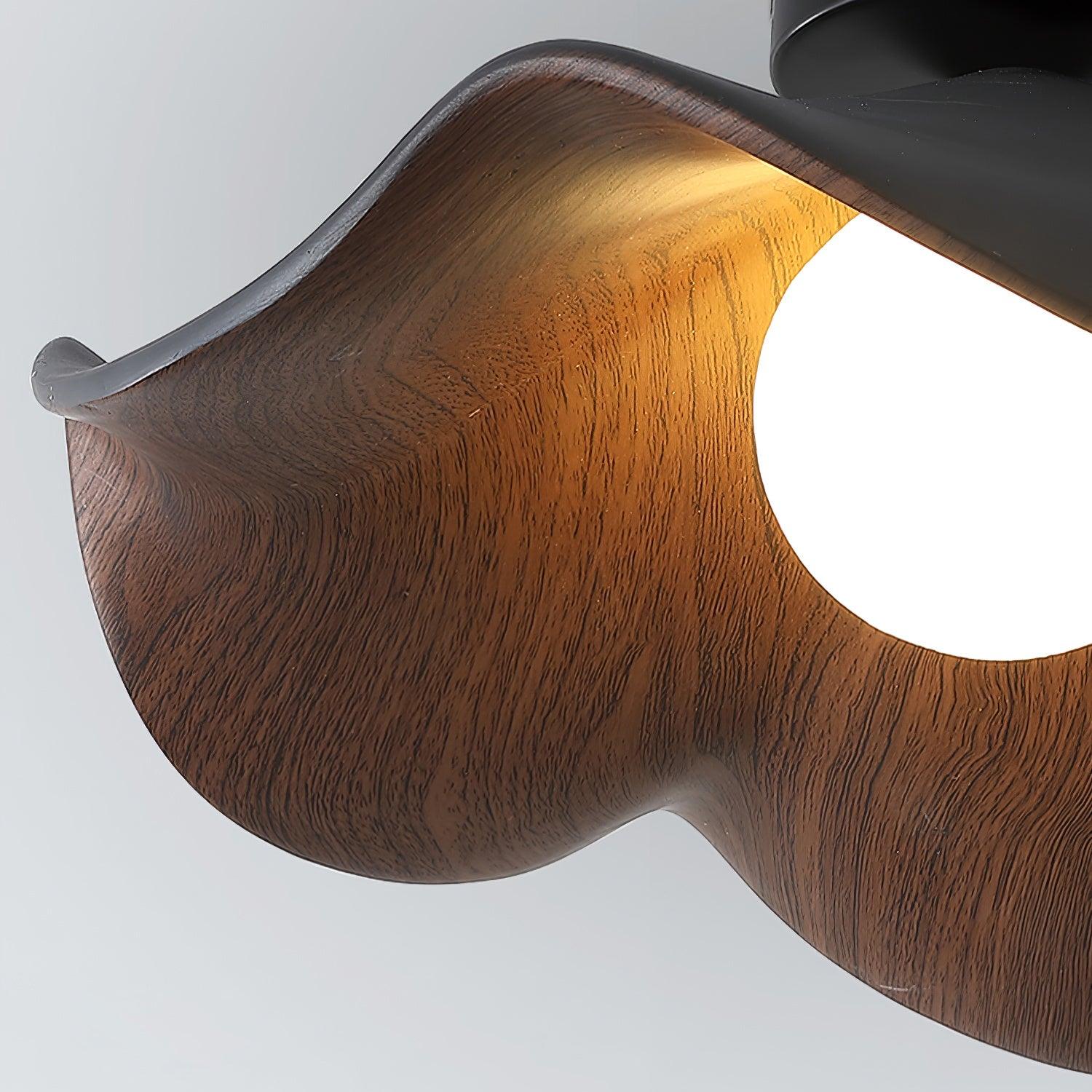 Lanoe Ceiling Light Wood Black&White - Neutralighting
