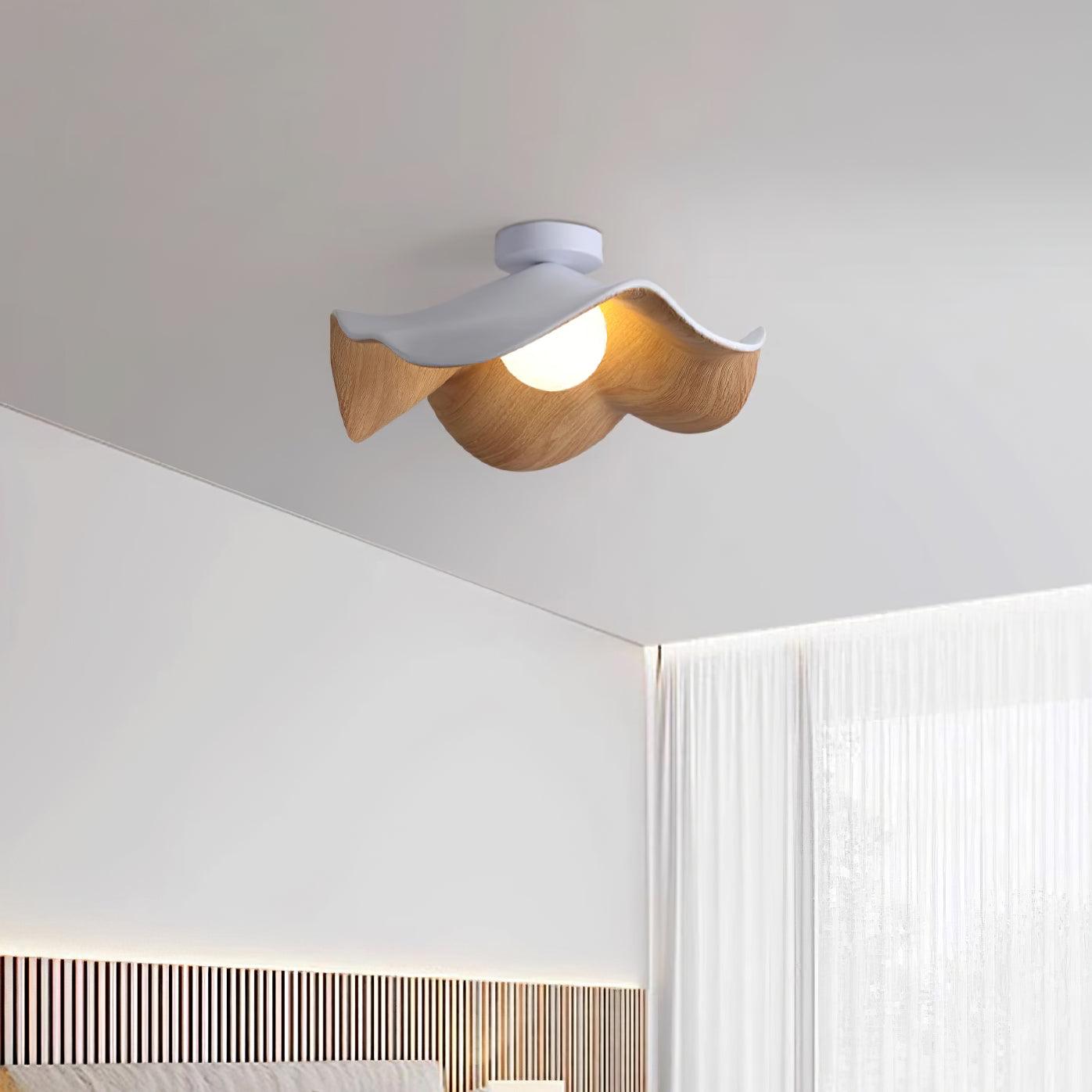 Lanoe Ceiling Light Wood Black&White - Neutralighting