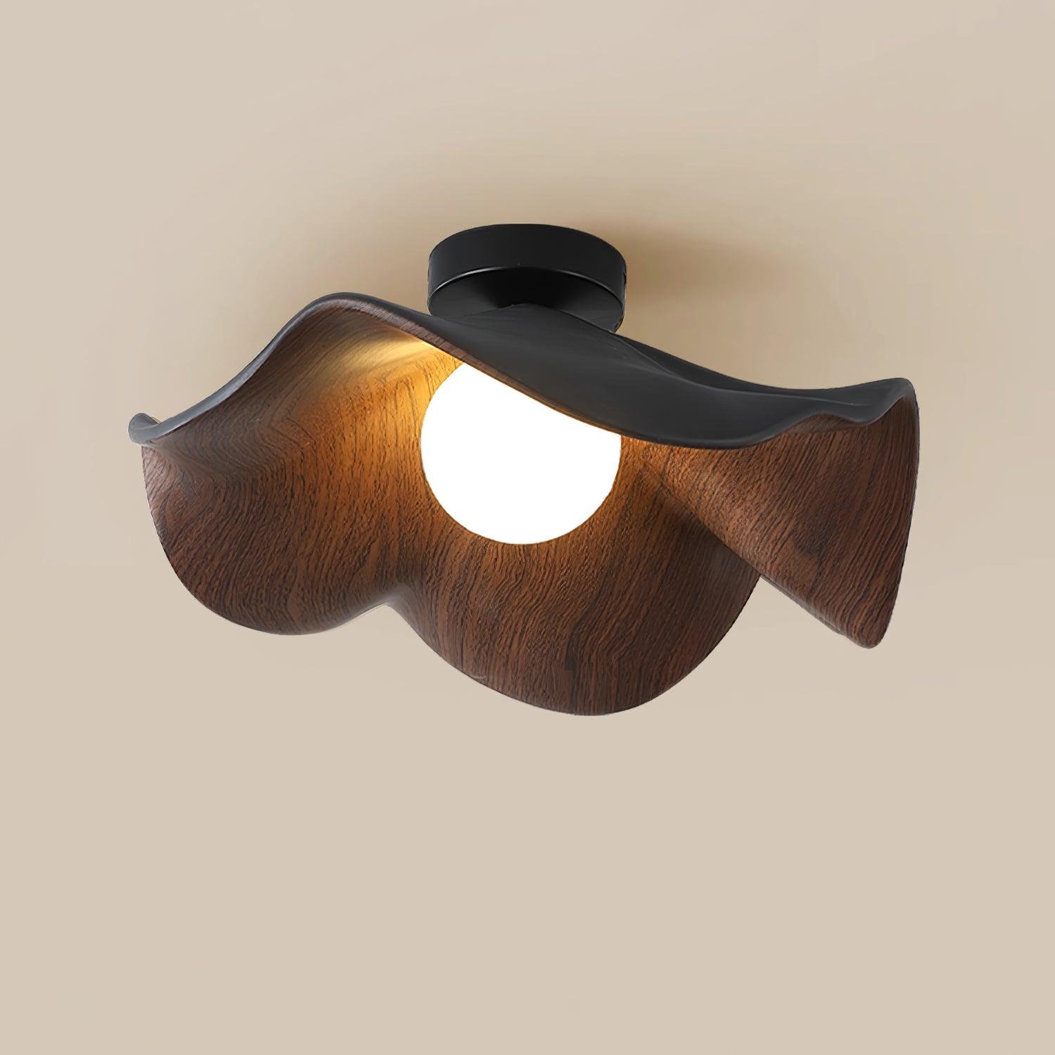 Lanoe Ceiling Light Wood Black&White - Neutralighting
