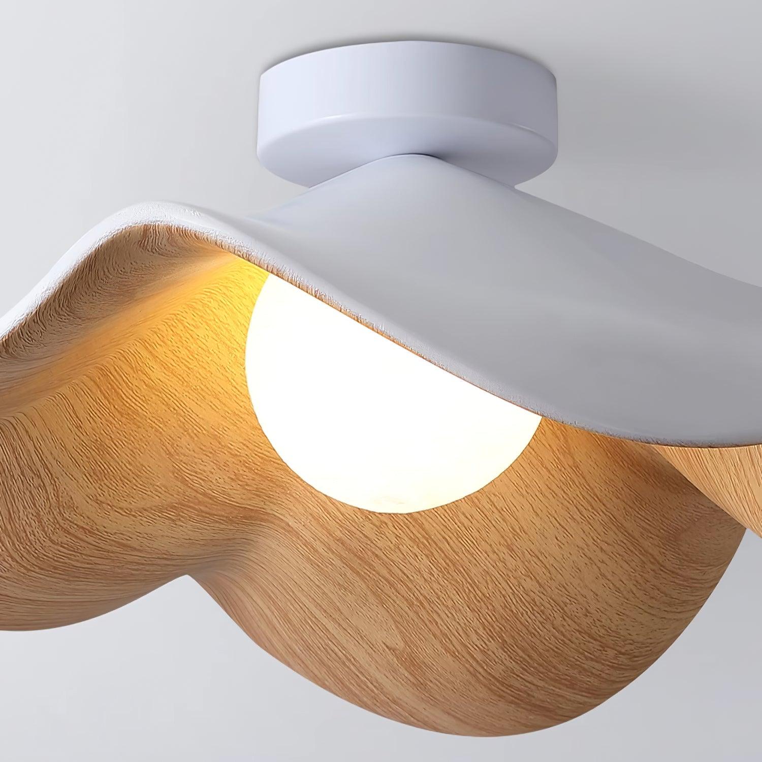 Lanoe Ceiling Light Wood Black&White - Neutralighting