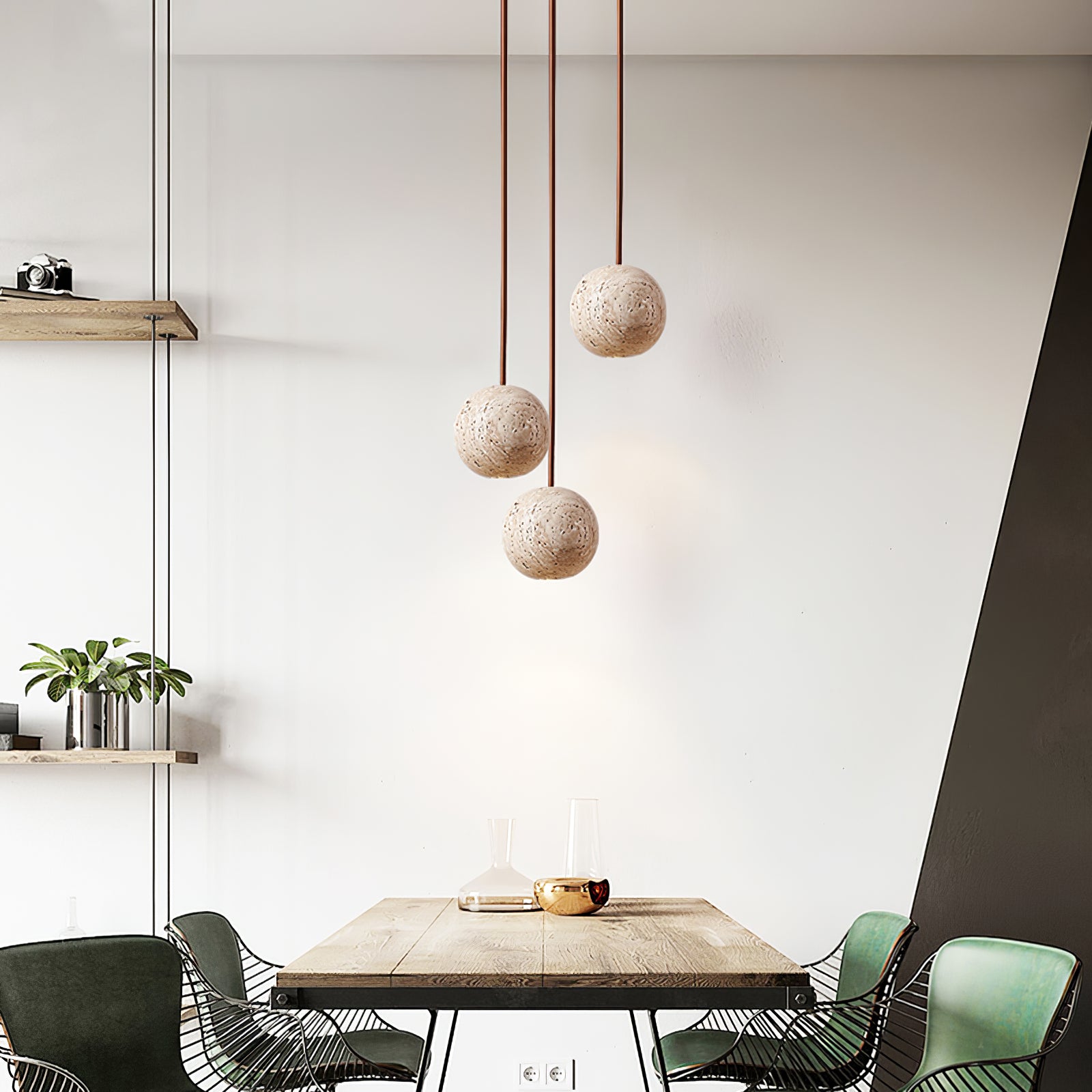 Trio Travertine Pendant Light - Neutralighting