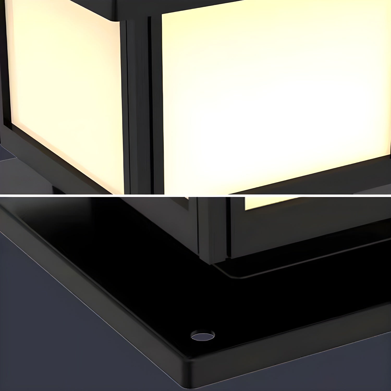 Ray Pavilion-style Square Solar Outdoor Post Light - Neutralighting