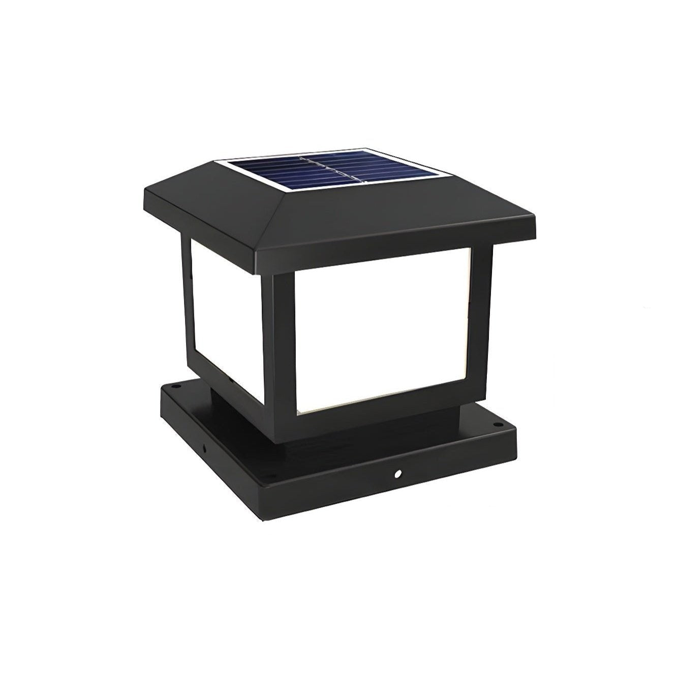 Ray Pavilion-style Square Solar Outdoor Post Light