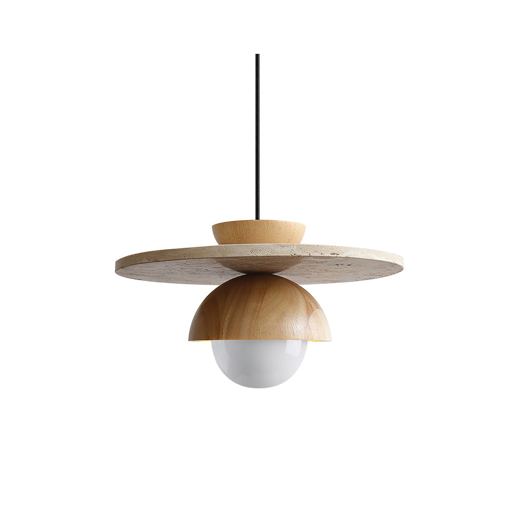 Ritta Travertine Layered Pendant Lamp - Neutralighting