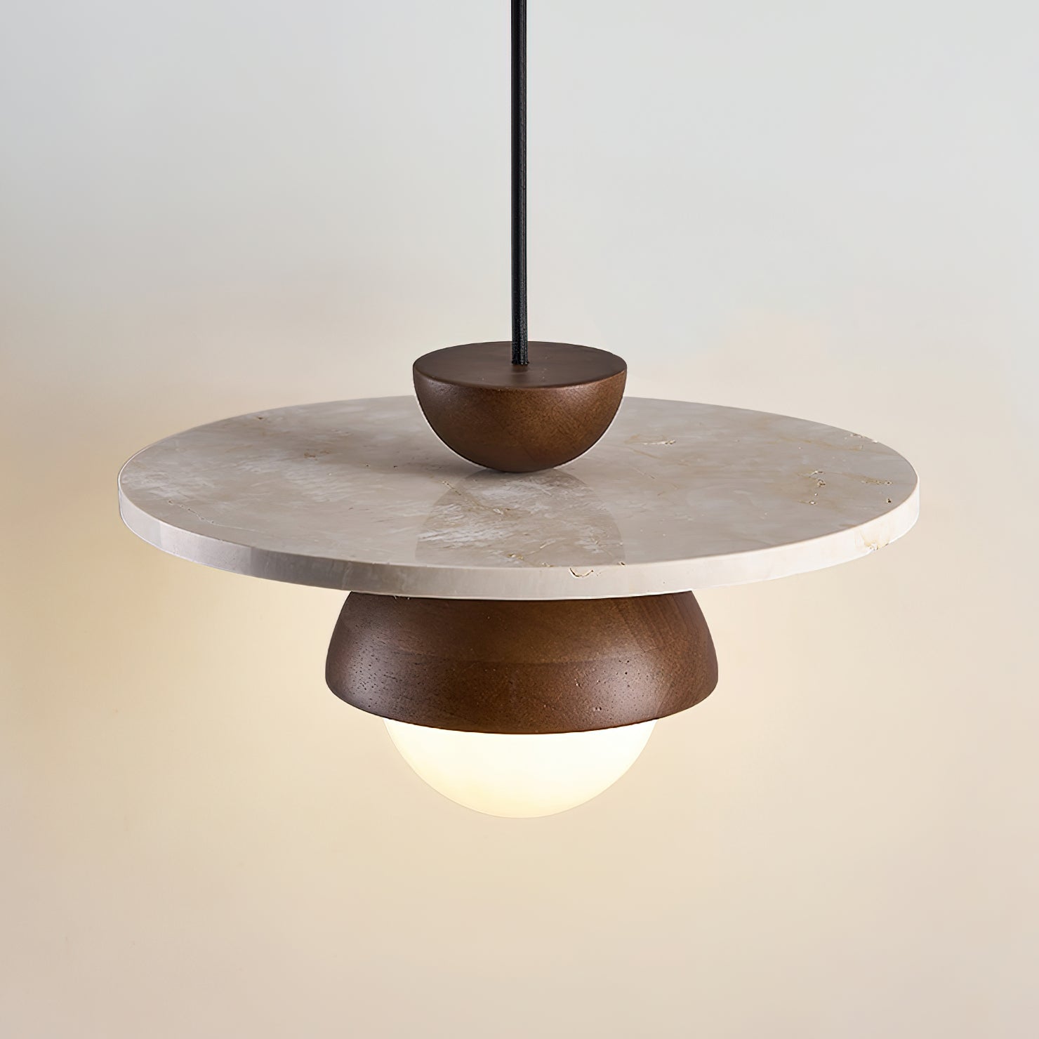 Ritta Travertine Layered Pendant Lamp - Neutralighting
