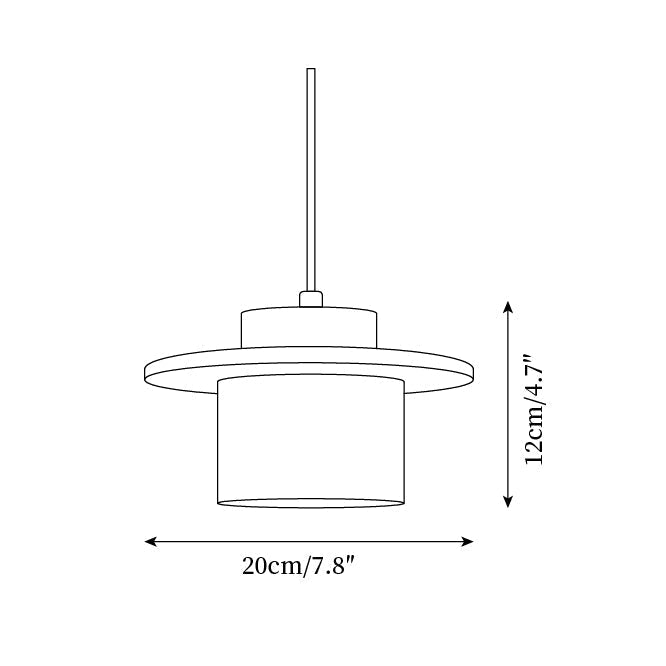 Pendant Lamp Travertine Cylinder Walnut Wood Disc Artisanal - Neutralighting