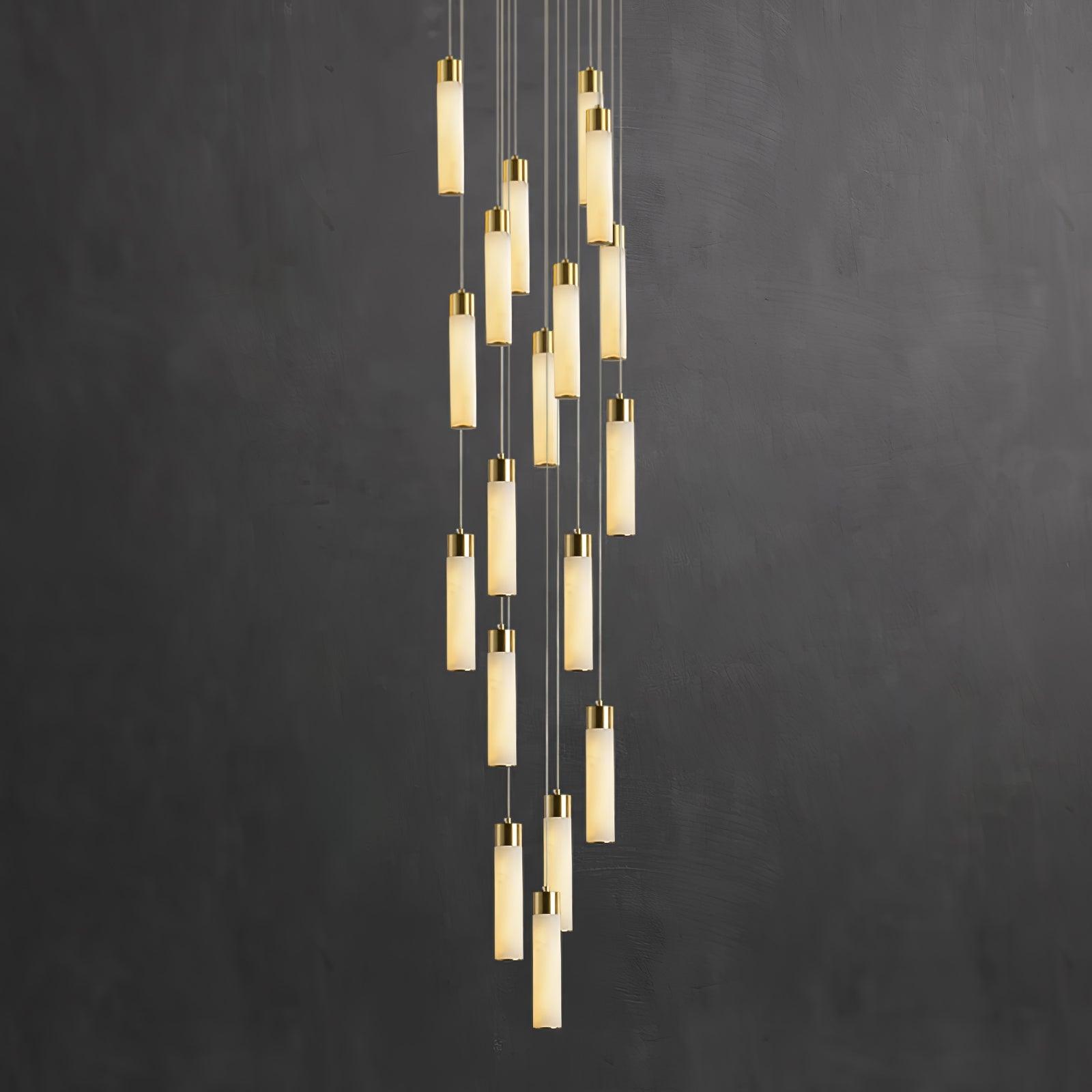 Dike Alabaster Chandelier Staircase - Neutralighting