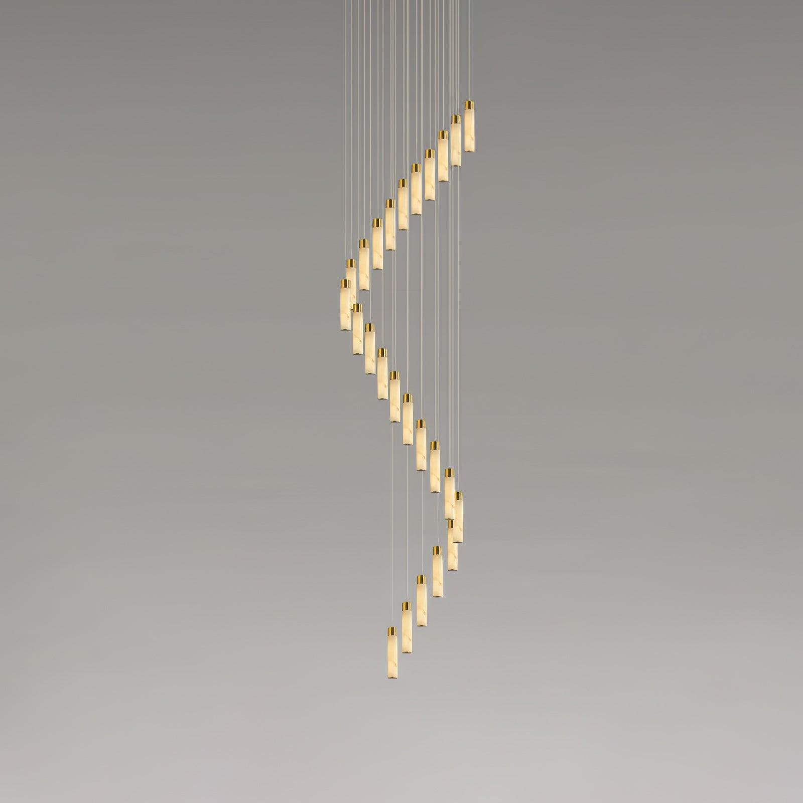 Dike Alabaster Chandelier Staircase - Neutralighting