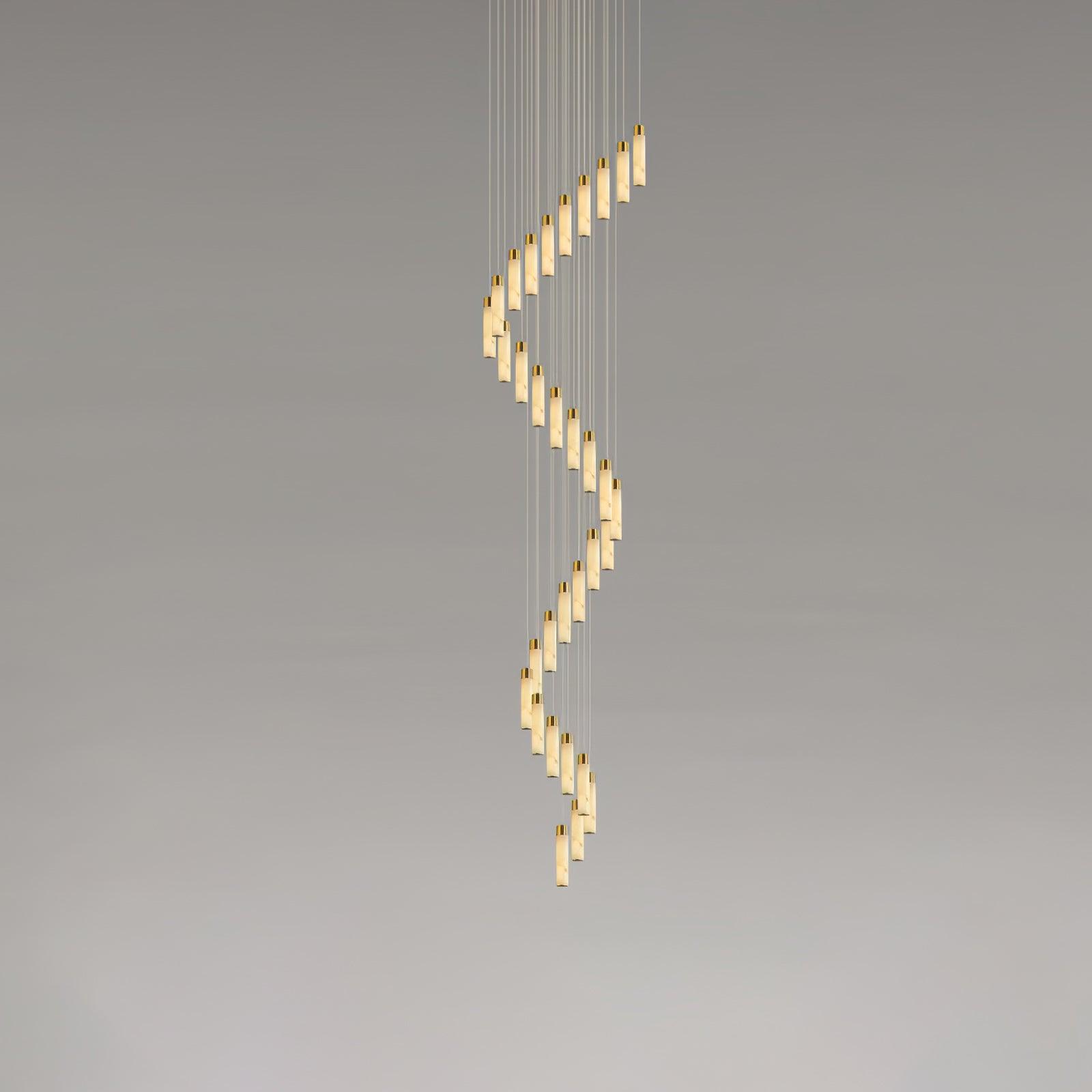 Dike Alabaster Chandelier Staircase - Neutralighting
