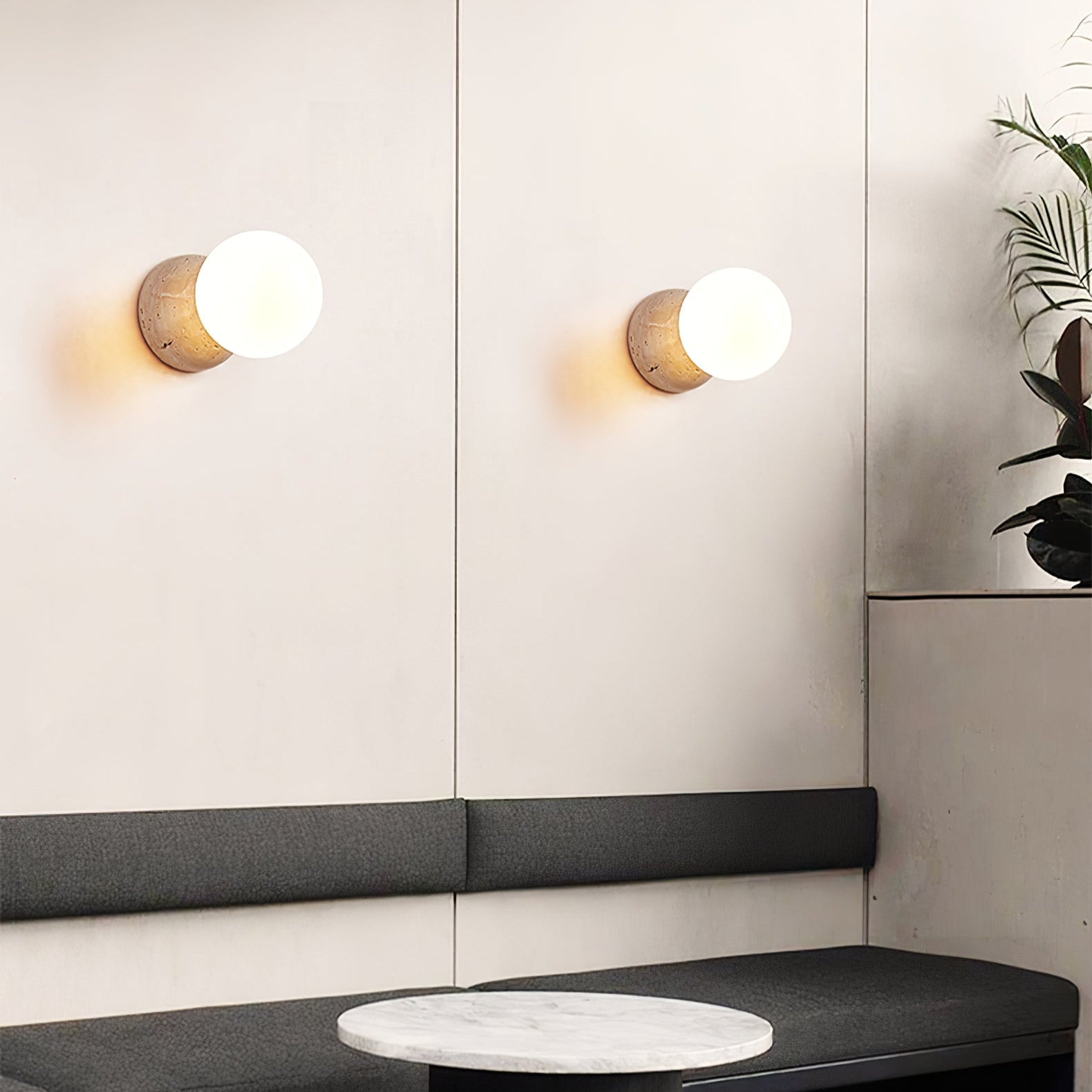 Cethair Travertine Wall Light - Neutralighting