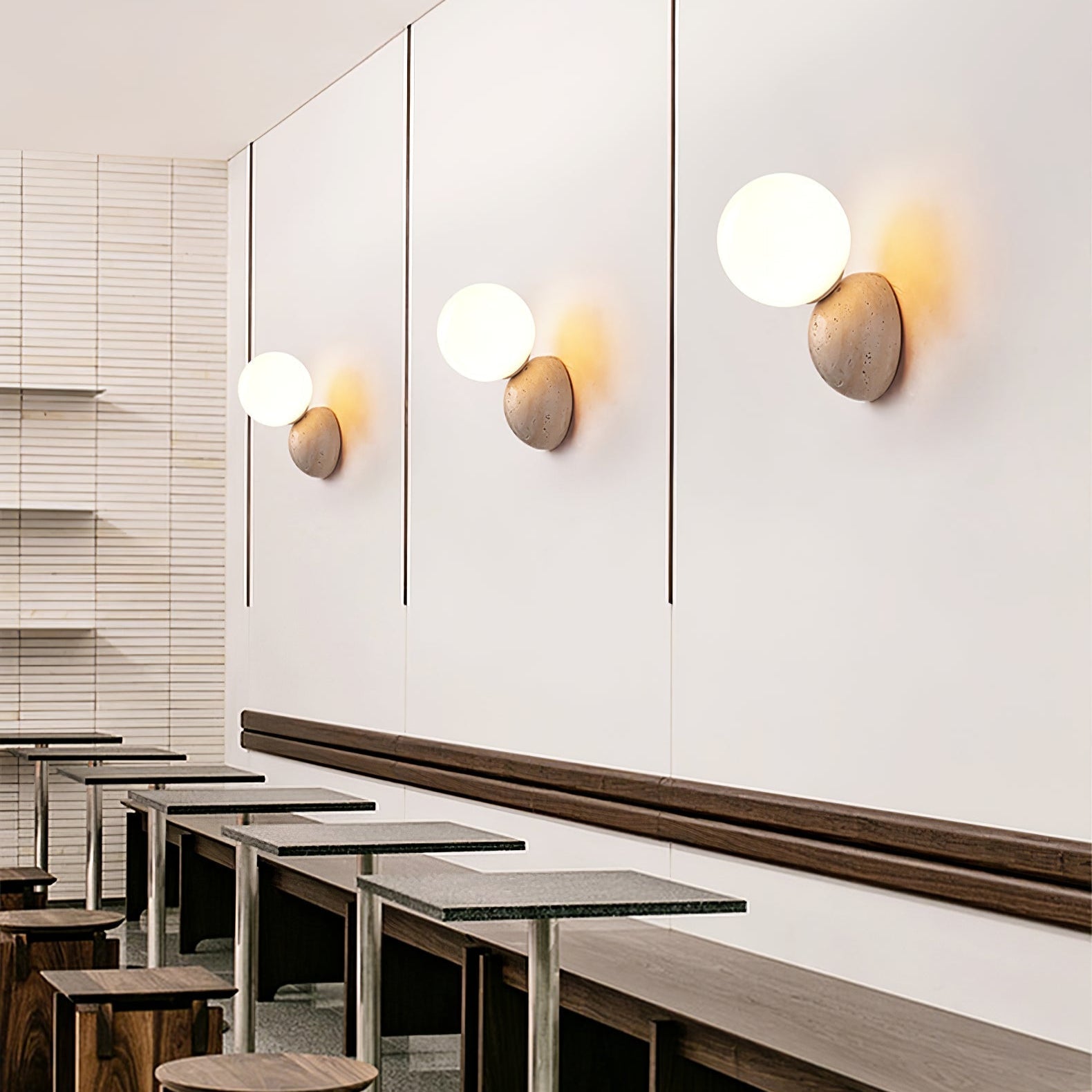 Cethair Travertine Wall Light - Neutralighting
