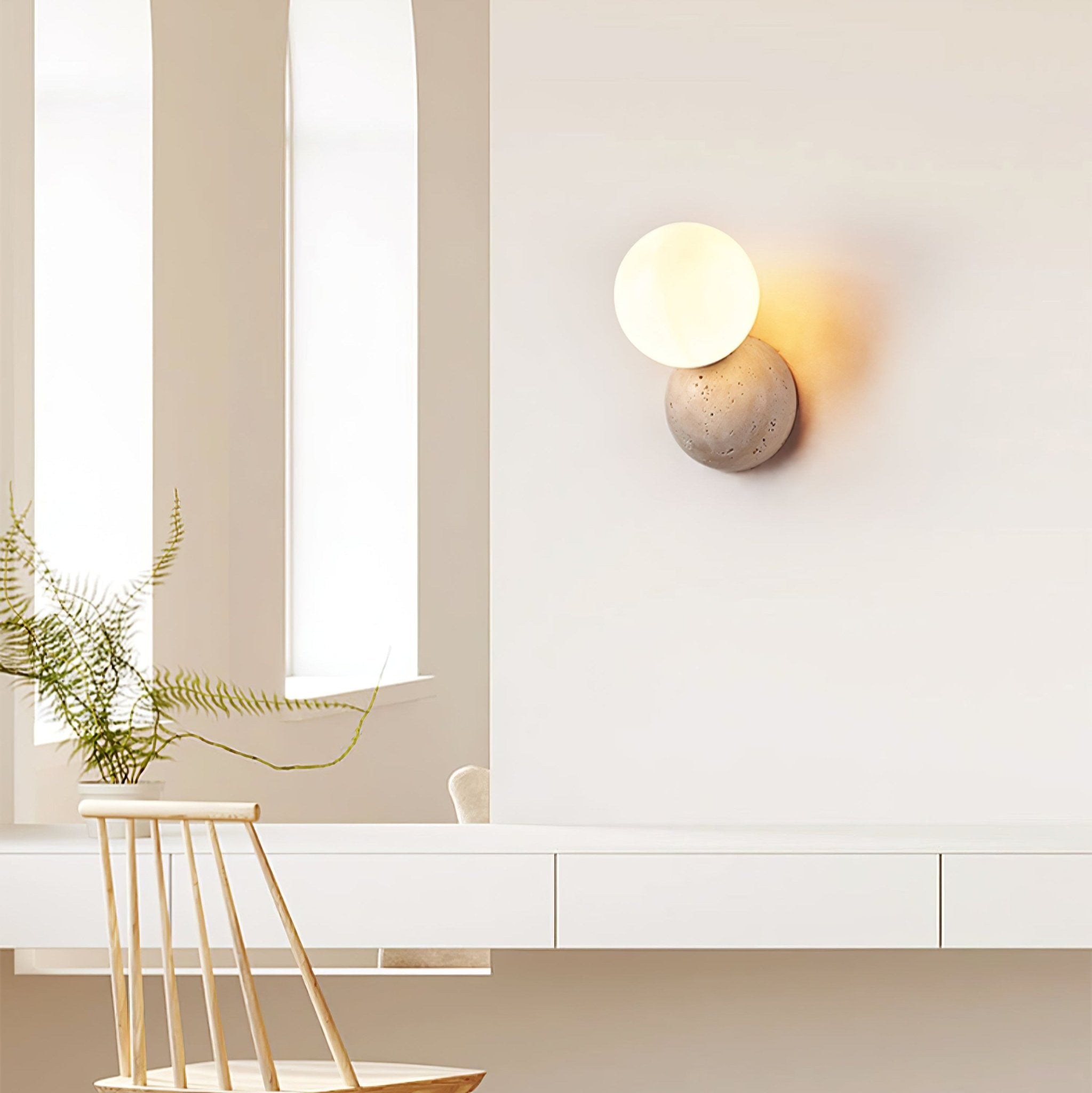 Cethair Travertine Wall Light - Neutralighting