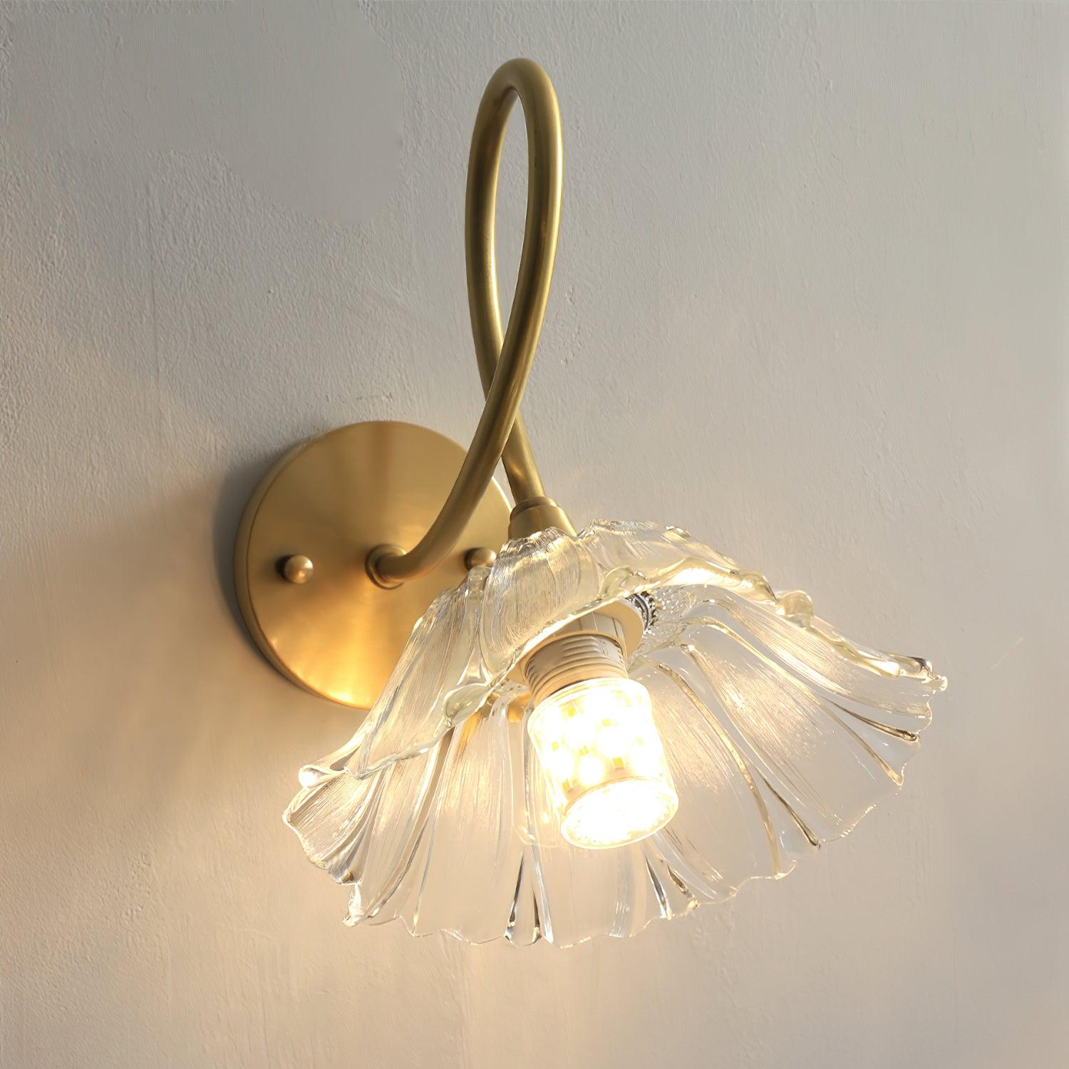Aurora Glass Petal Hardwire Wall Lmap - Neutralighting
