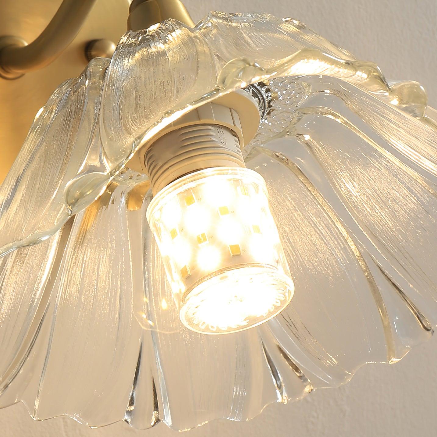 Aurora Glass Petal Hardwire Wall Lmap - Neutralighting