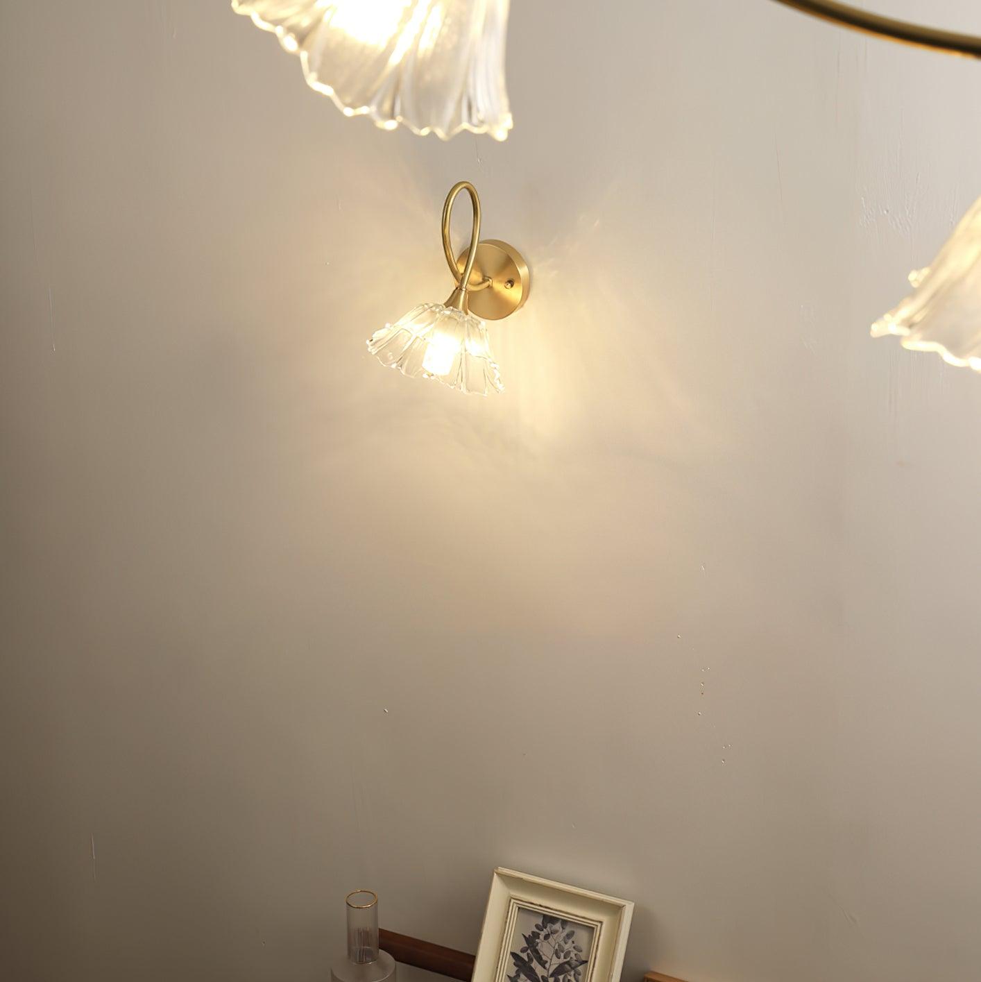 Aurora Glass Petal Hardwire Wall Lmap - Neutralighting