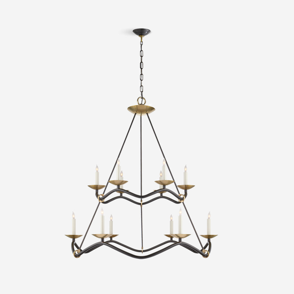 Juvin Two-Tier Candle Chandelier - Neutralighting