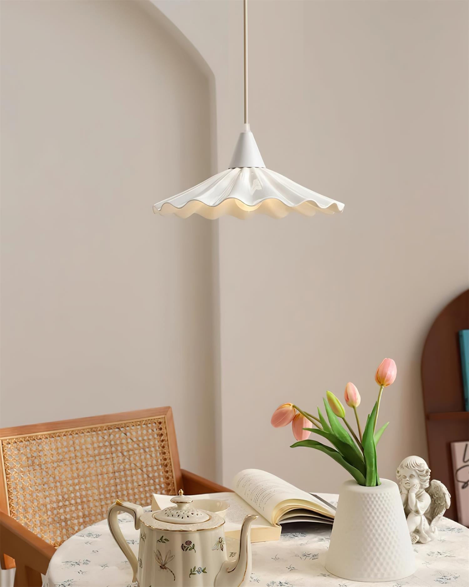 Rivora White Ceramic Pendant Light - Neutralighting
