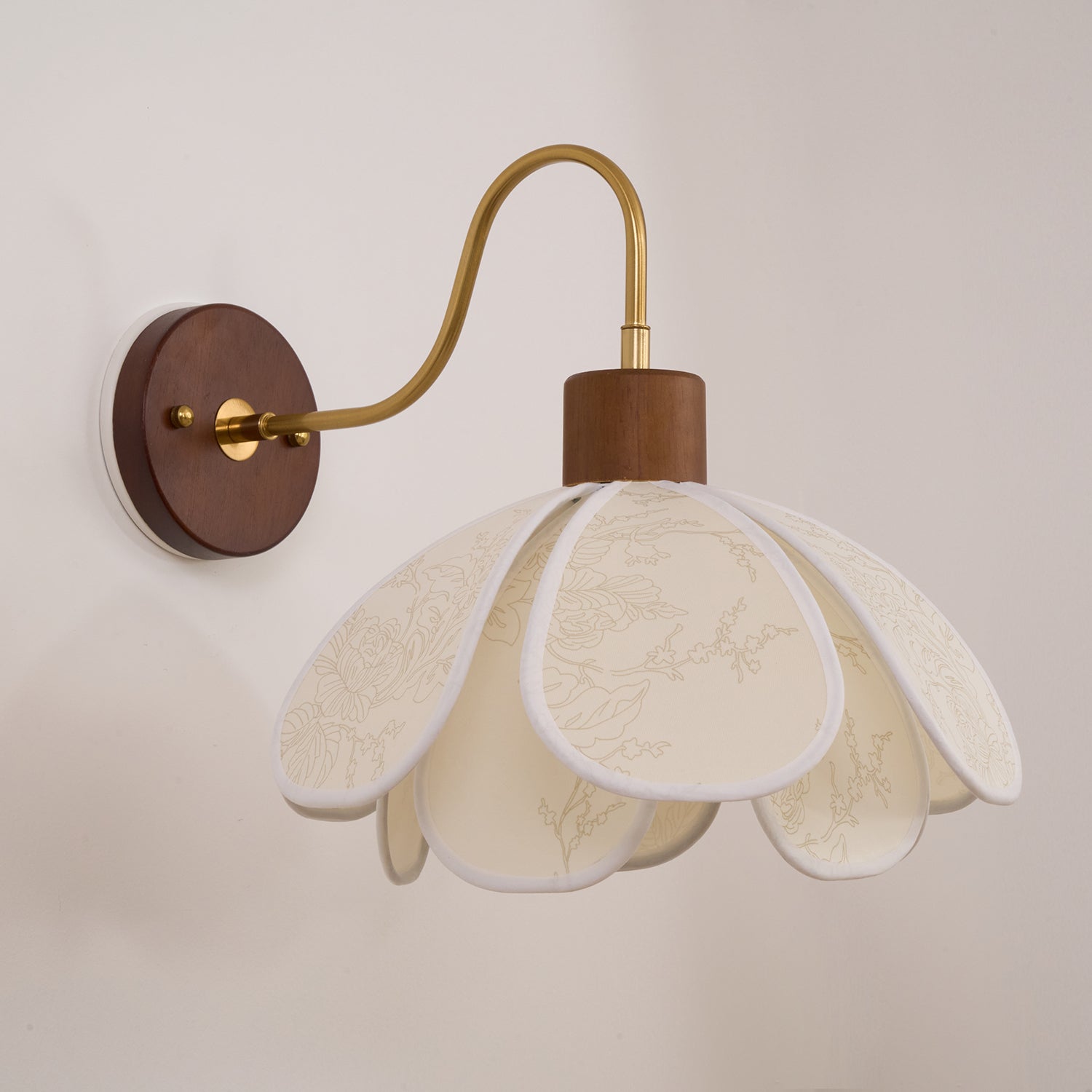 Florayne Vintage Floral Glass Wall Lamp - Neutralighting