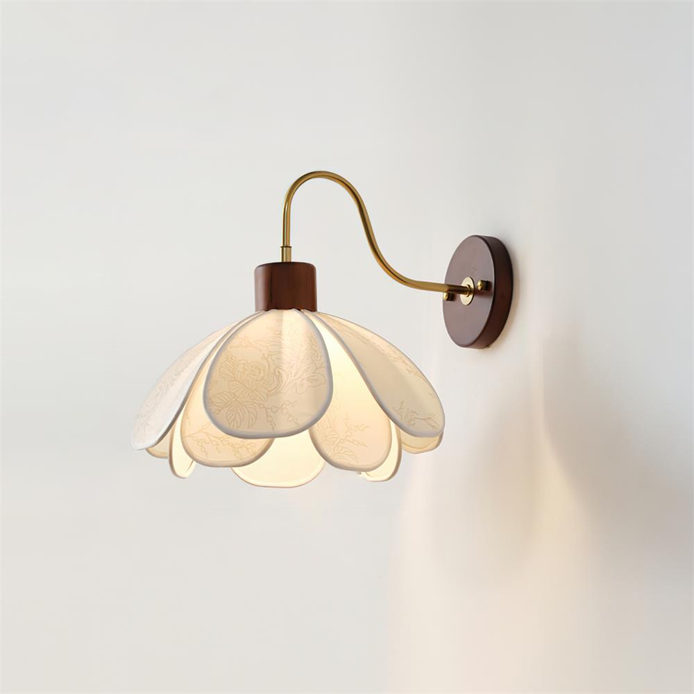 Florayne Vintage Floral Glass Wall Lamp - Neutralighting