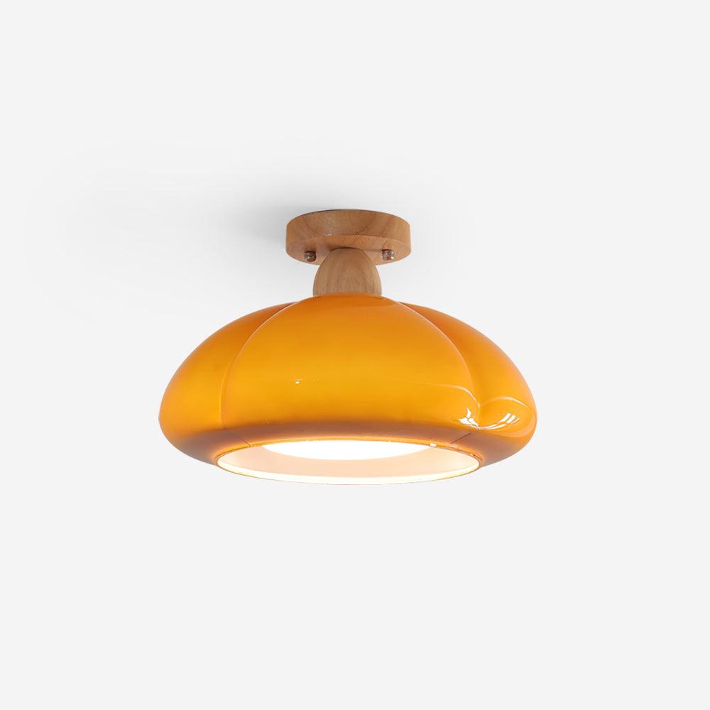 Ambrina Amber Glass Semi Flush Mount Ceiling Light - Neutralighting