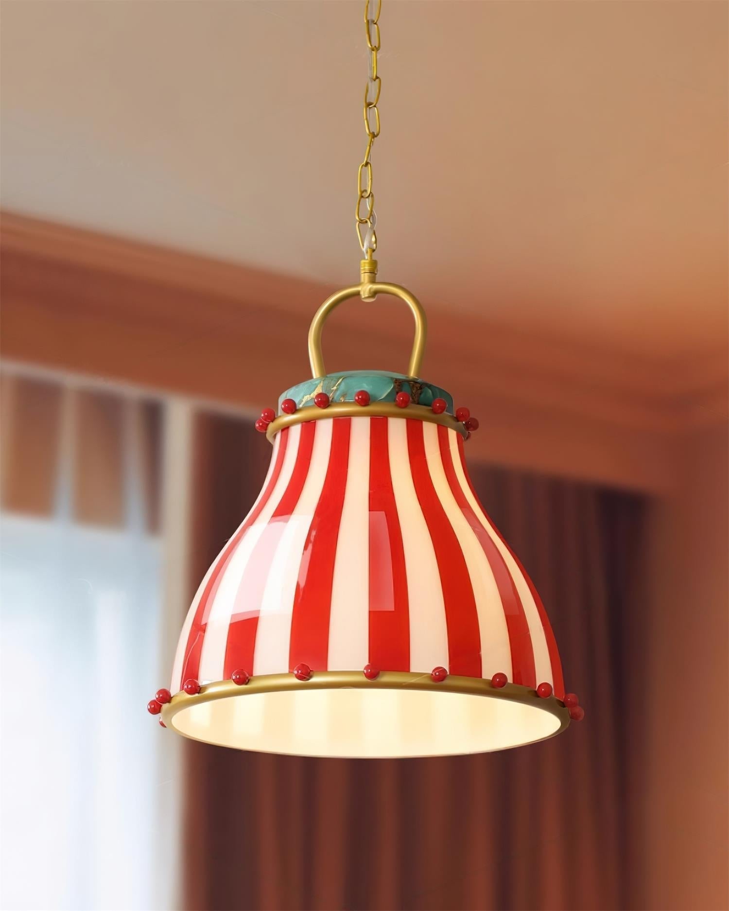 Red and white stripes Glass Pendant Lamp - Neutralighting