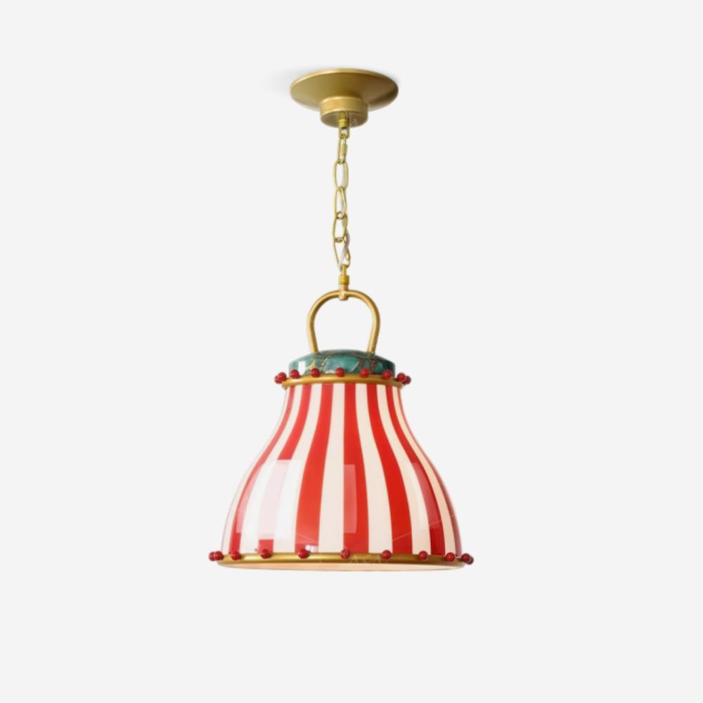 Red and white stripes Glass Pendant Lamp - Neutralighting