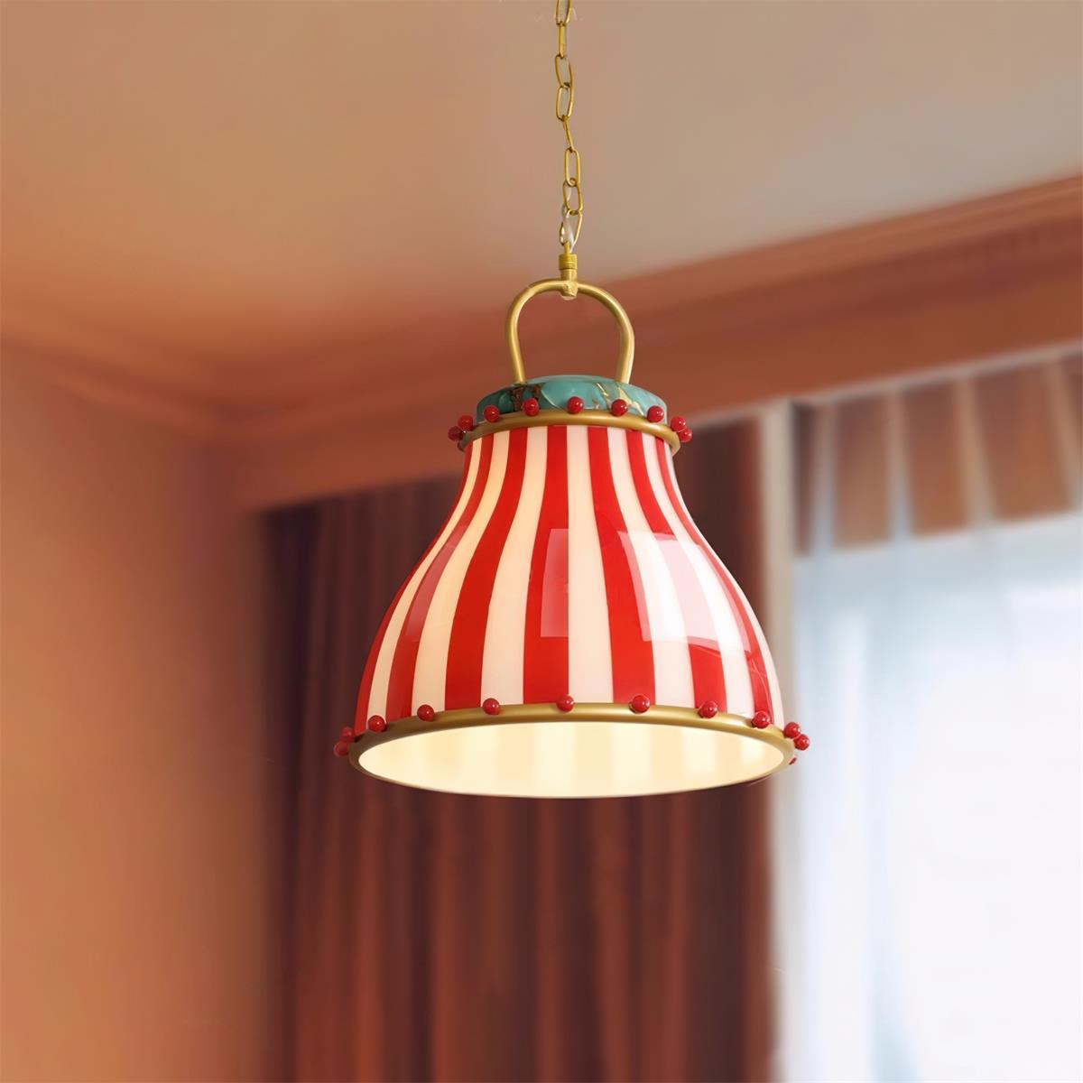 Red and white stripes Glass Pendant Lamp - Neutralighting