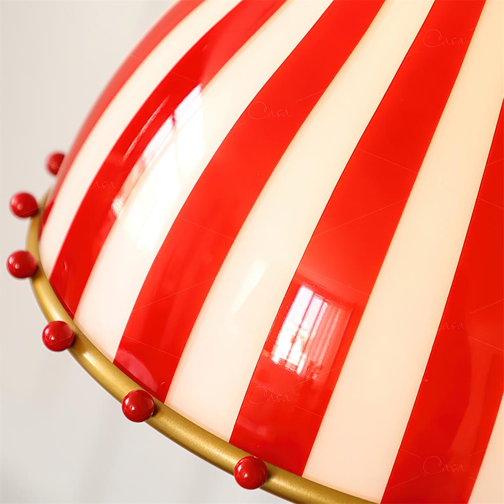 Red and white stripes Glass Pendant Lamp - Neutralighting