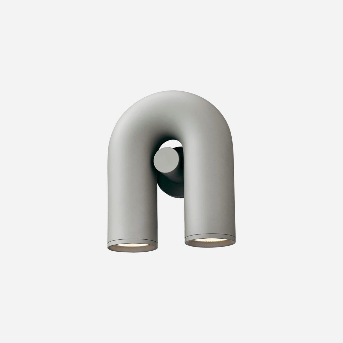 Arisha Wall Lamp U-shaped Design LED Metal, Black/Blue/Gray/Red, Bedroom - Neutralighting