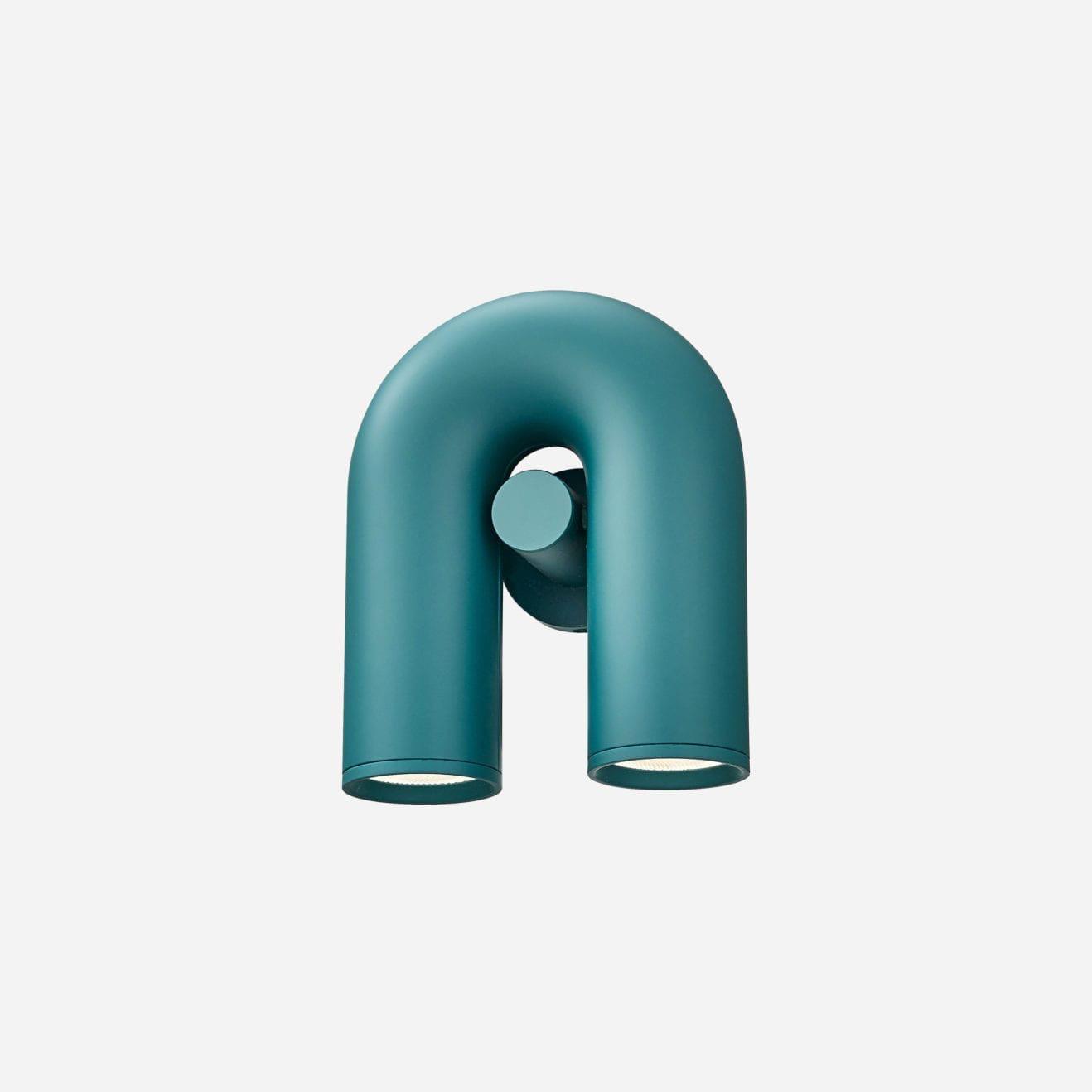 Arisha Wall Lamp U-shaped Design LED Metal, Black/Blue/Gray/Red, Bedroom - Neutralighting