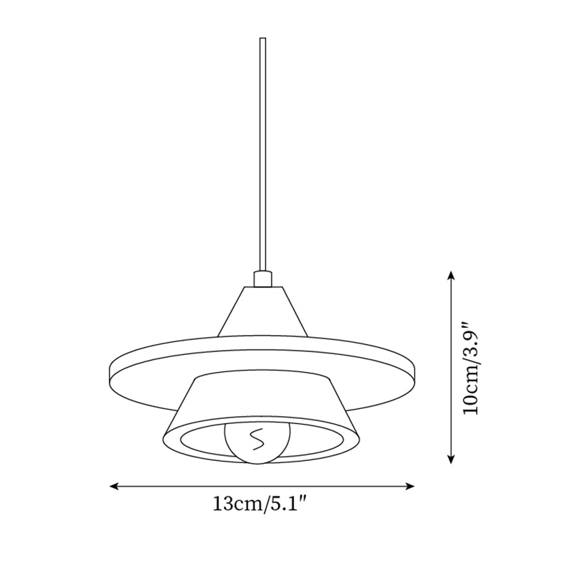 Ritta Pendant Light Wooen Disc Travertine - Neutralighting