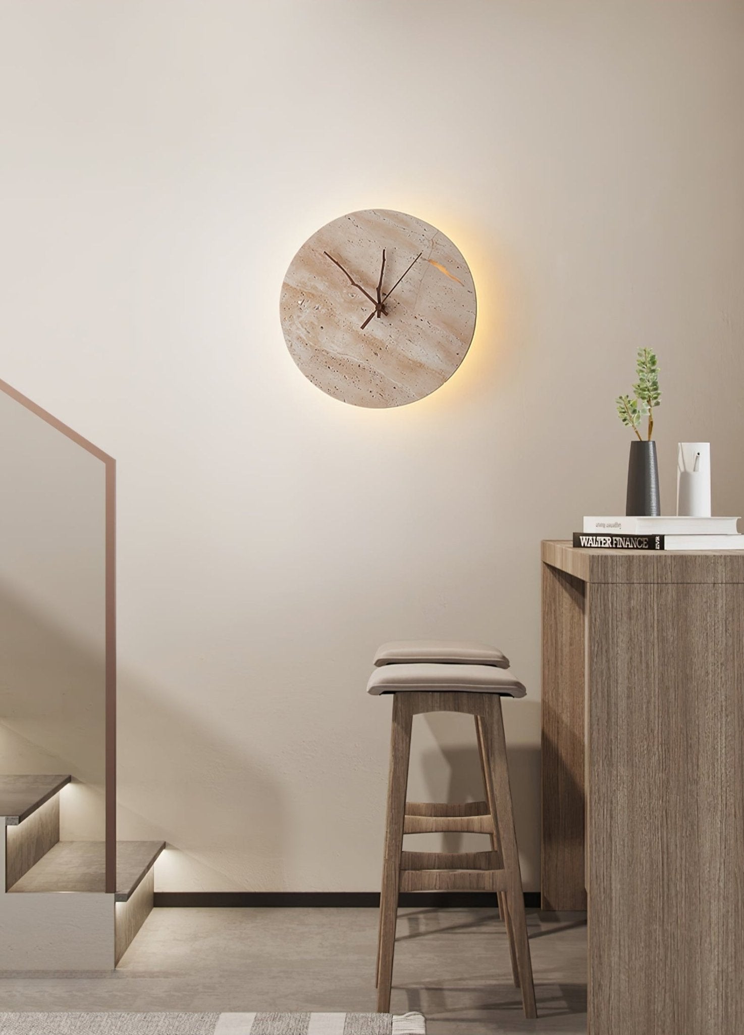 Volira Minimalist Travertine Wall Light - Letslighting