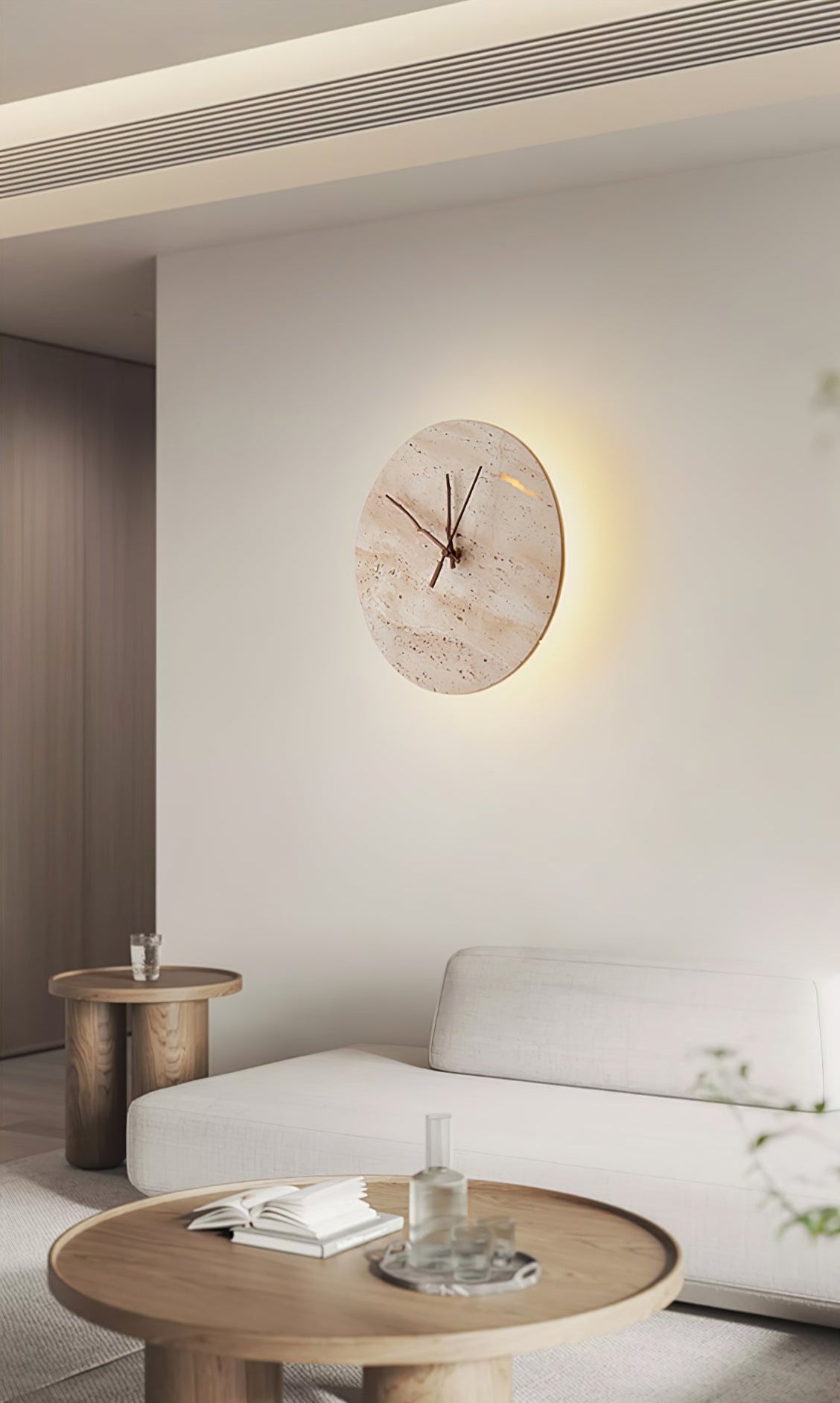 Volira Minimalist Travertine Wall Light - Letslighting