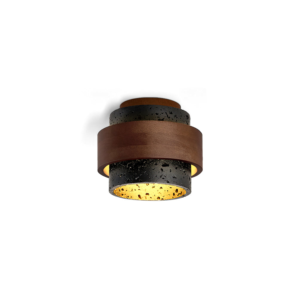 Ritta Black Travertine Ceiling Light - Neutralighting