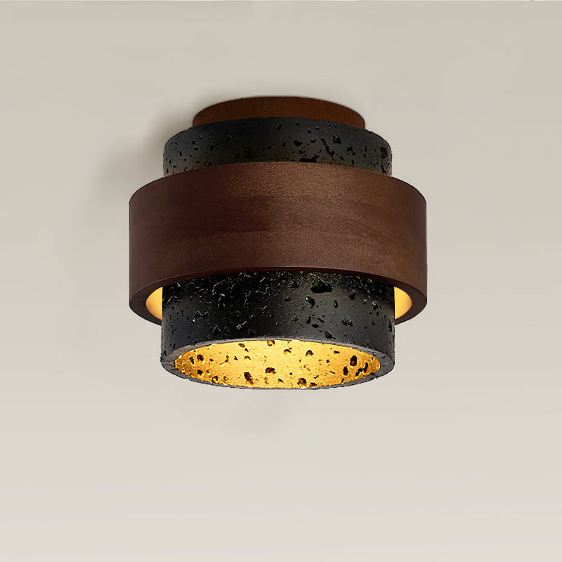 Ritta Black Travertine Ceiling Light - Neutralighting