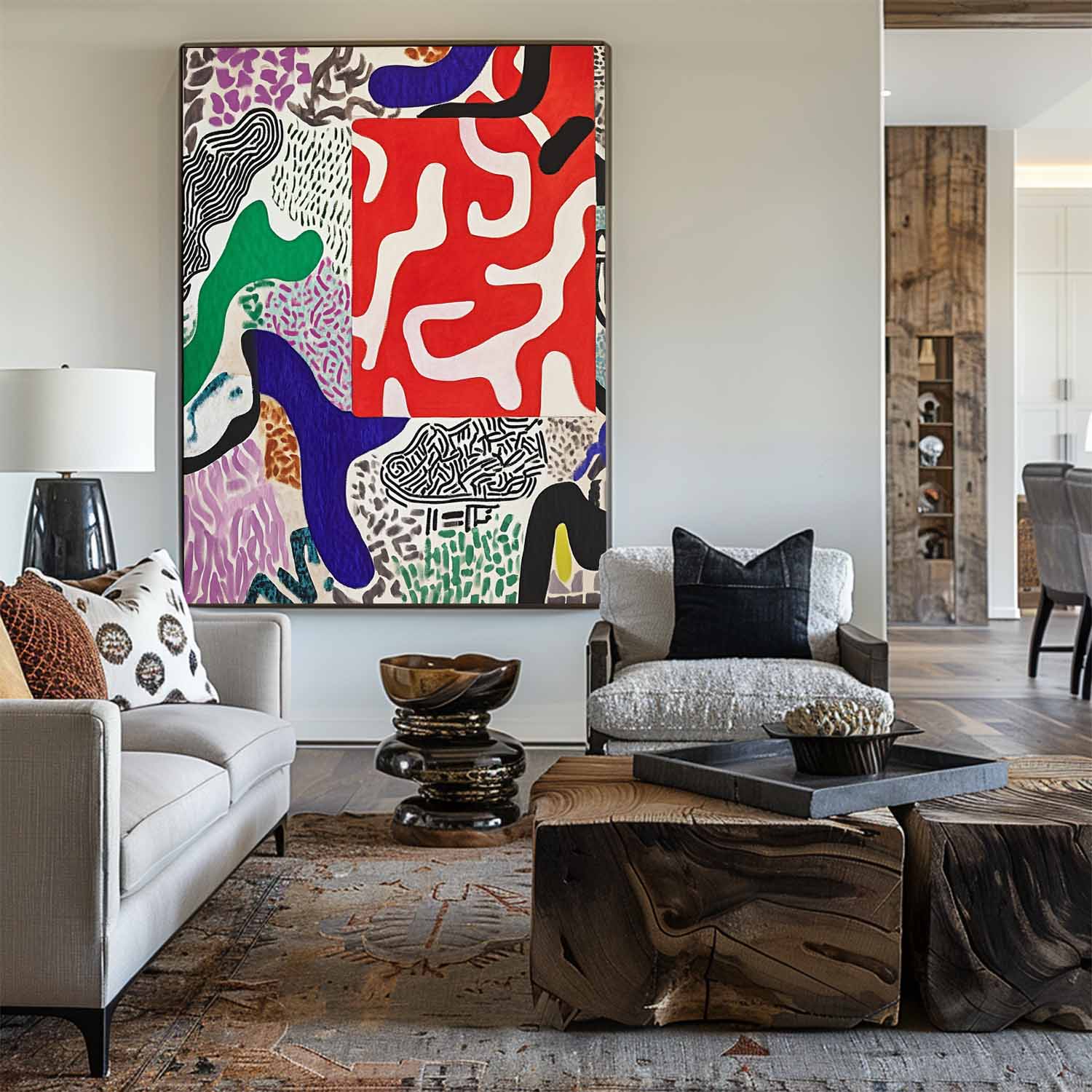 Modern Abstract Painting ABAV561 - Neutralighting